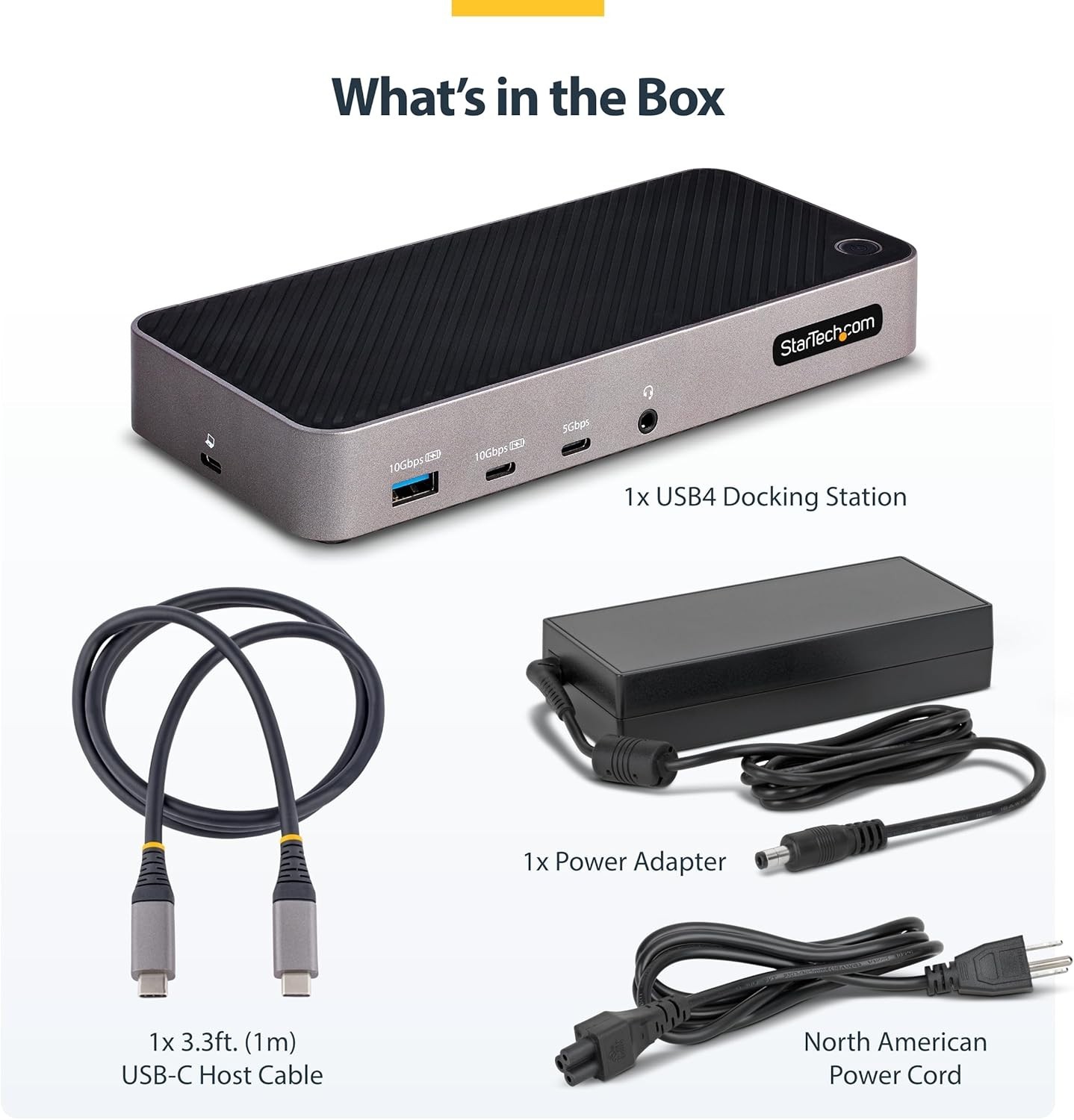 StarTech USB-C Triple Monitor Dock 100W PD 2x DisplayPort 3x HDMI Gigabit LAN