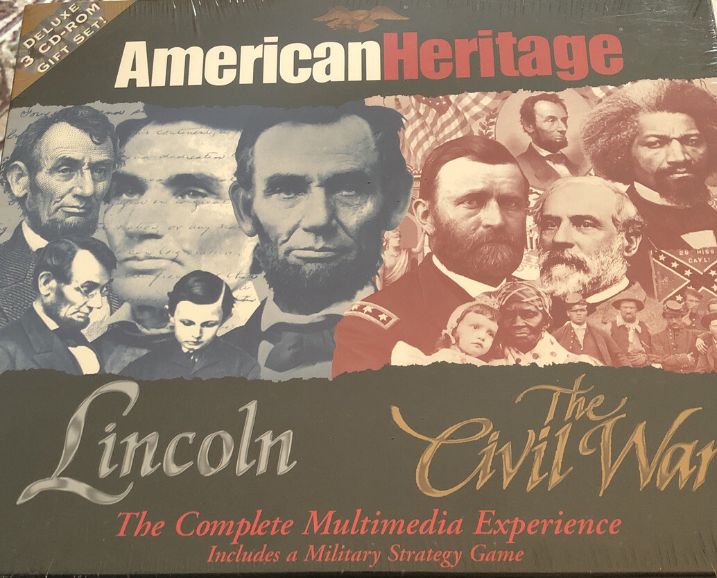 American Heritage 3 CD-Rom Lincoln Civil War Multimedia Military Strategy Game