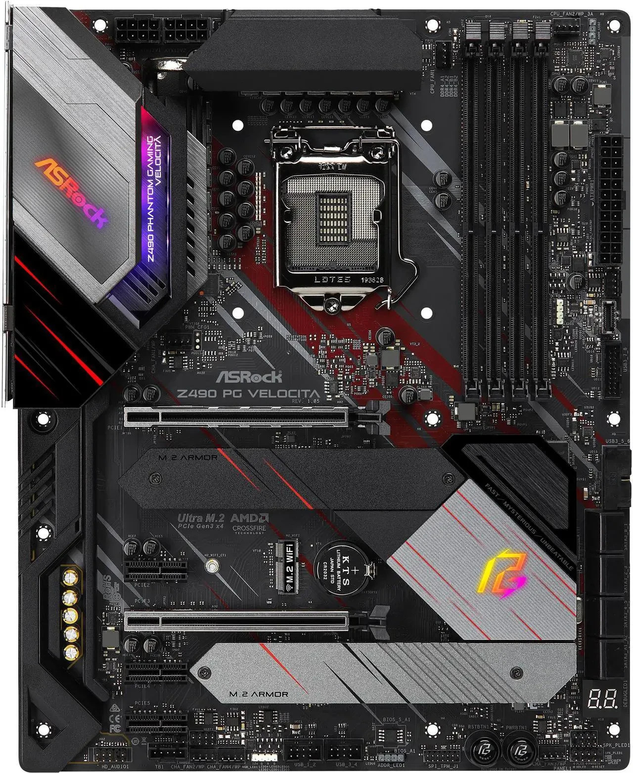 ASRock Phantom Gaming Z490 PG Velocita LGA 1200 Intel Z490 ATX Intel Motherboard