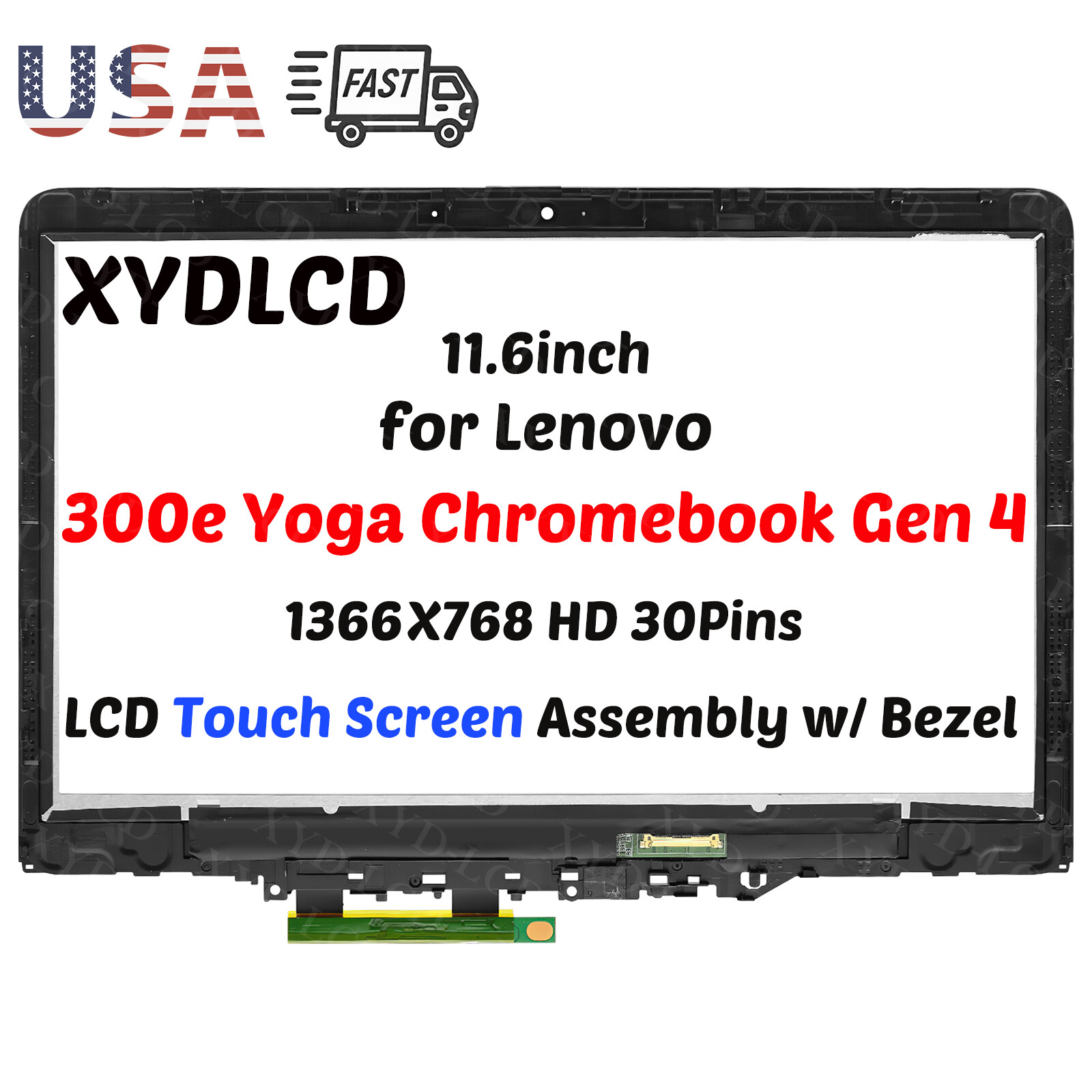 10PCS Wholesale LCD Touchscreen for Lenovo 300e Yoga Chromebook Gen 4 5D11C95909