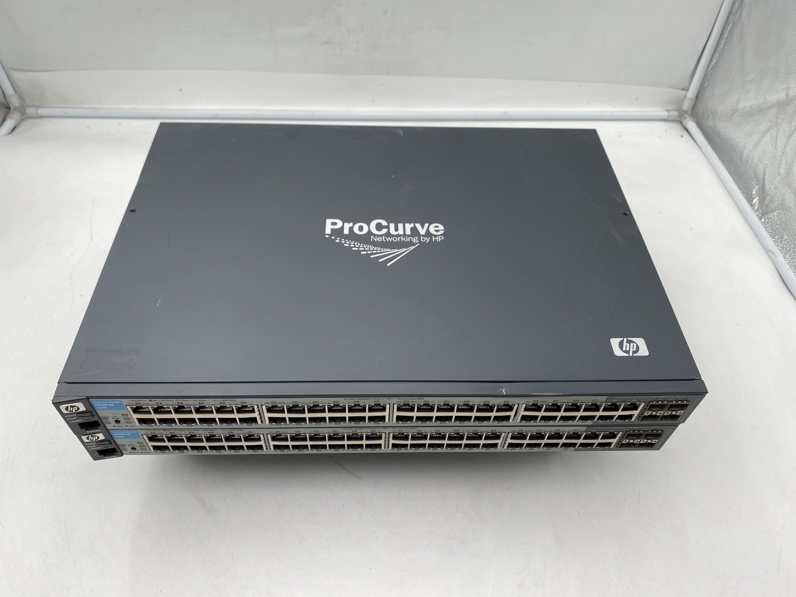 Lot Of 2 HP ProCurve 2510G-48 J9280A 48-Port Gigabit Managed Network Switch