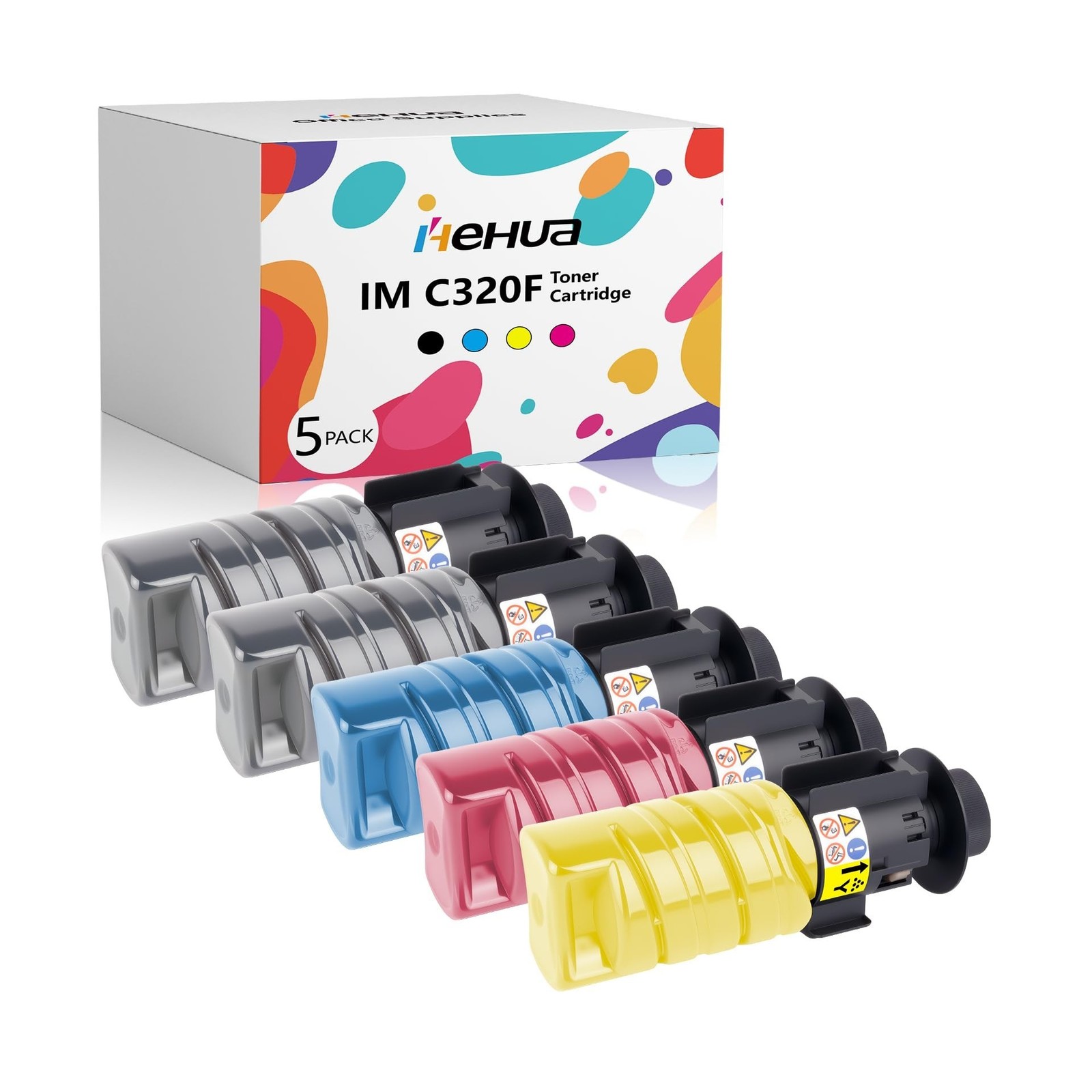 hehua IM C320 IM C320F Toner Cartridge 842726 842727 842728 842729 (5-Pack) R...