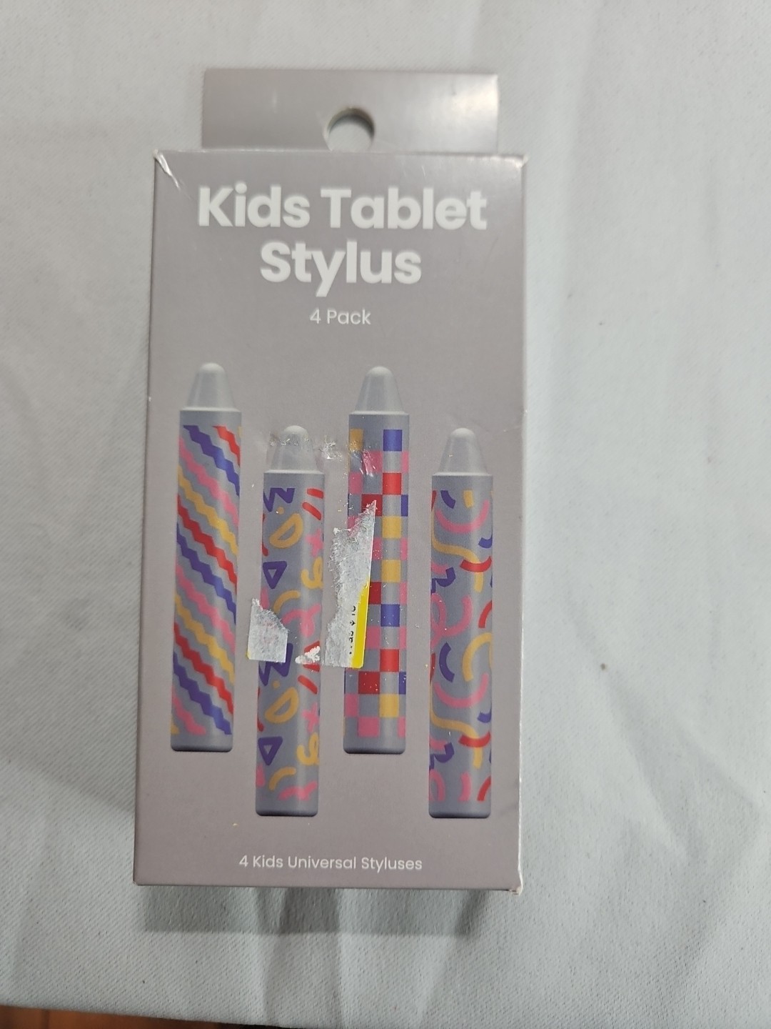New GEMS Kids Silicone Stylus 4pk Gray - Silicone Styluses for Tablets. A13