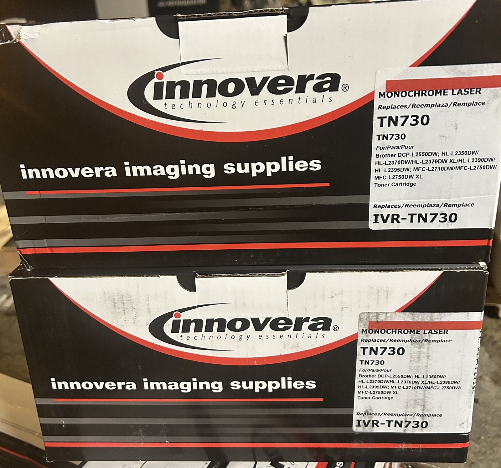 2-Ct Innovera Reman Black Toner Replacement for Brother TN730 IVRTN730