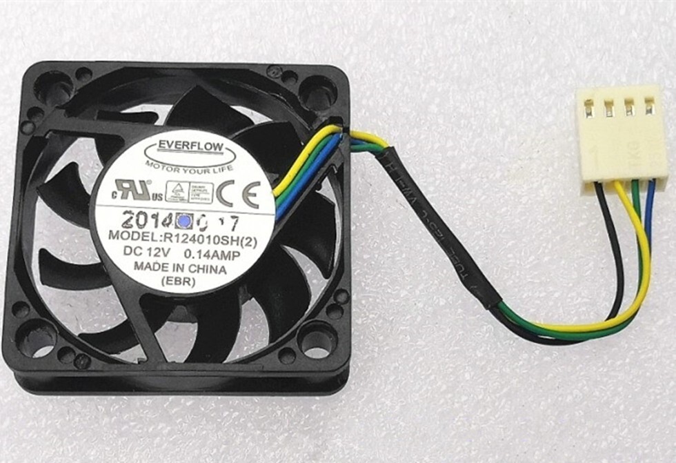 1pcs EVERFLOW 4010 4CM R124010SH (2) 12V 0.14A 4PIN fan
