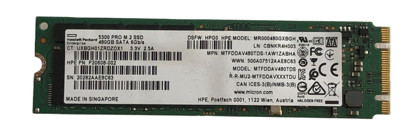 HP Micron MTFDDAV480TDS 5300 Pro 480GB M.2 2280 6G/s SATA Solid State Drive SSD
