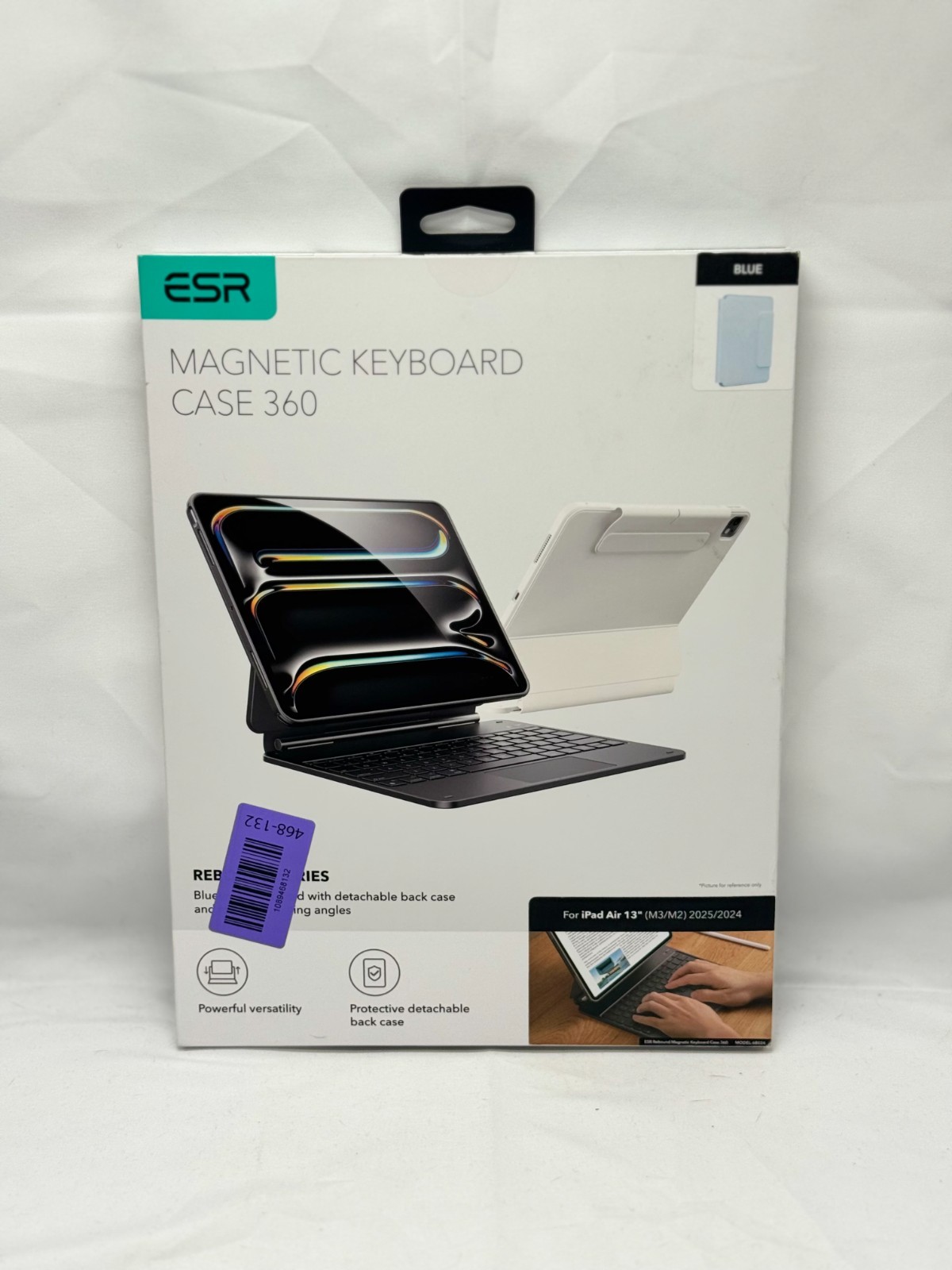 ESR Rebound 360 iPad Air 13 Inch Case Keyboard (M4/M3/M2, 2026/2025/2024) | Blue