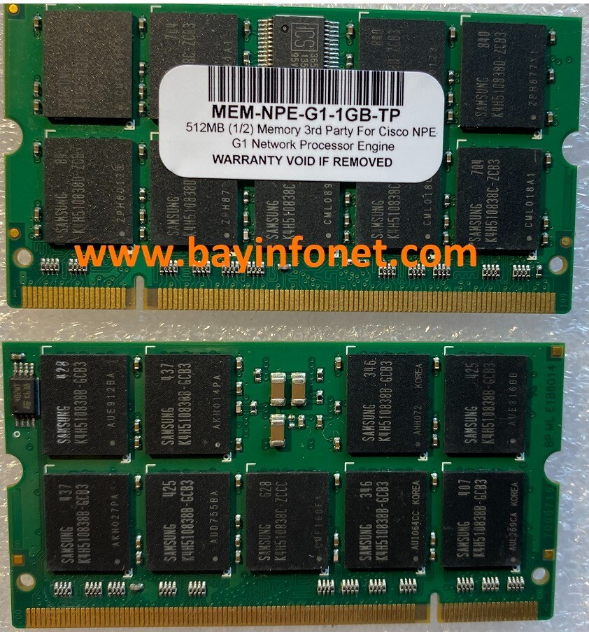 MEM-NPE-G1-1GB (2x512MB) 1GB Memory 3rd Party For Cisco NPE-G1