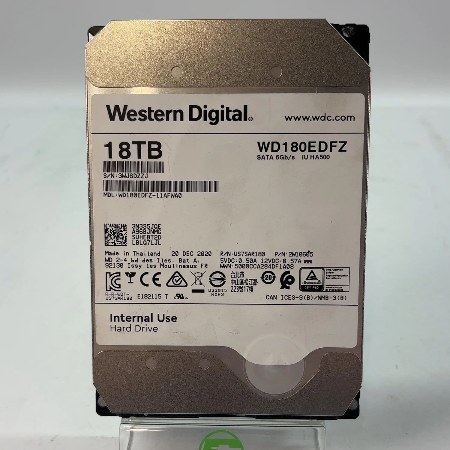 Western Digital WD 3.5" Enterprise 18TB SATA III 6Gbps HDD WD180EDFZ