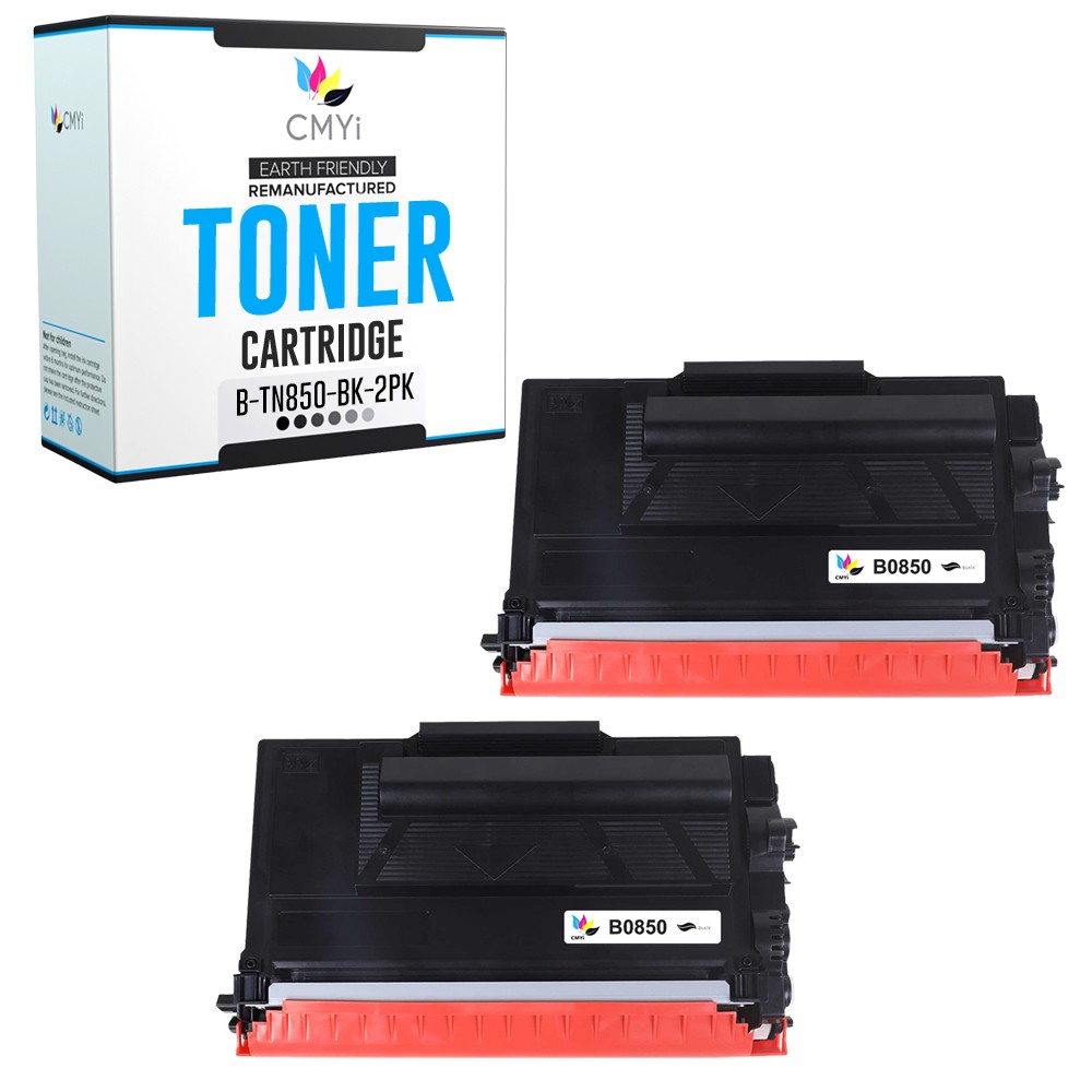 2-PK Compatible CMYi TN850 Black Toner Cartridge fits Brother HL-L5000D L5100DN