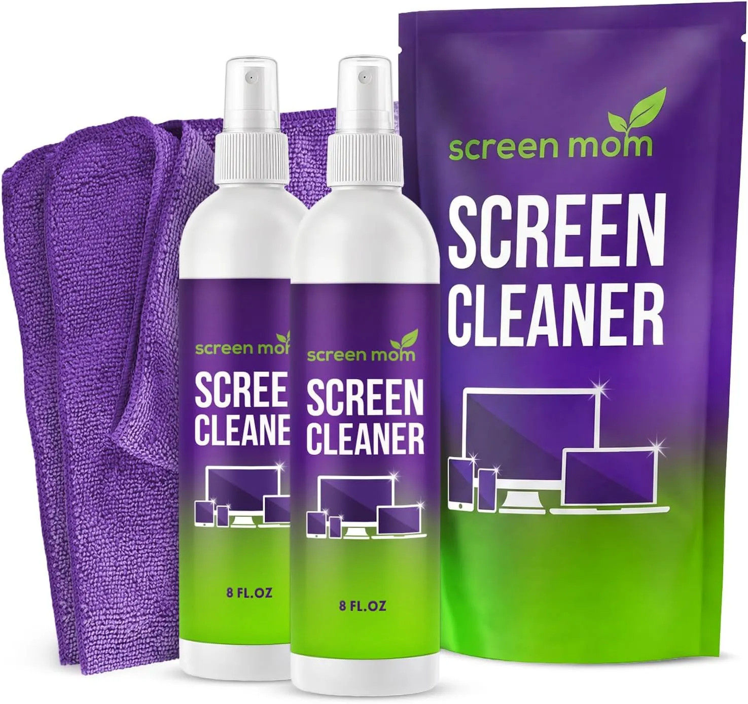 Screen Cleaning Spray 2 Pack 2x8oz For TV Laptop Computer And Car Display Scr...