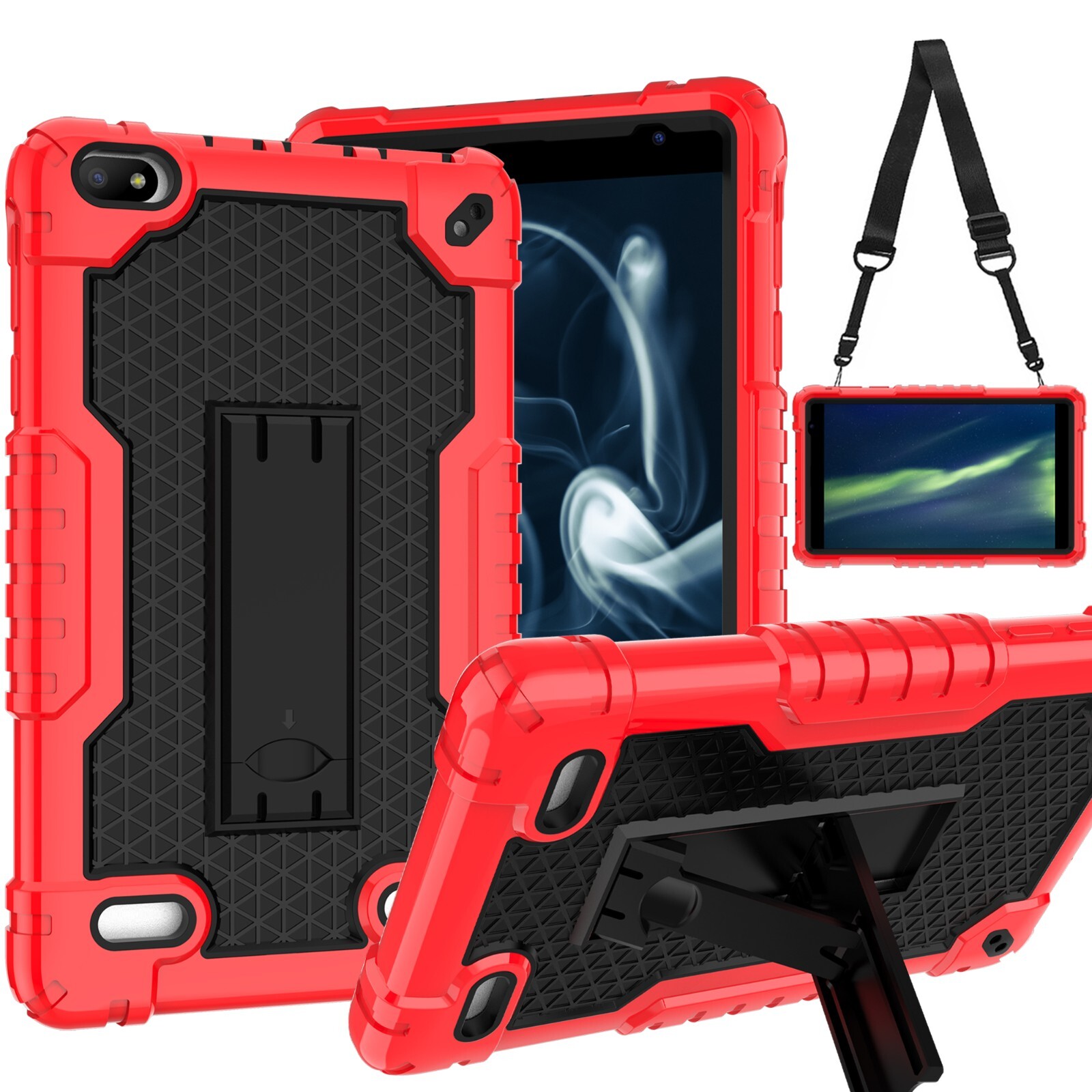 For BLU M8L Tablet 8 Inch Heavy Duty Rubber Case Shockproof Drop-Proof For kids