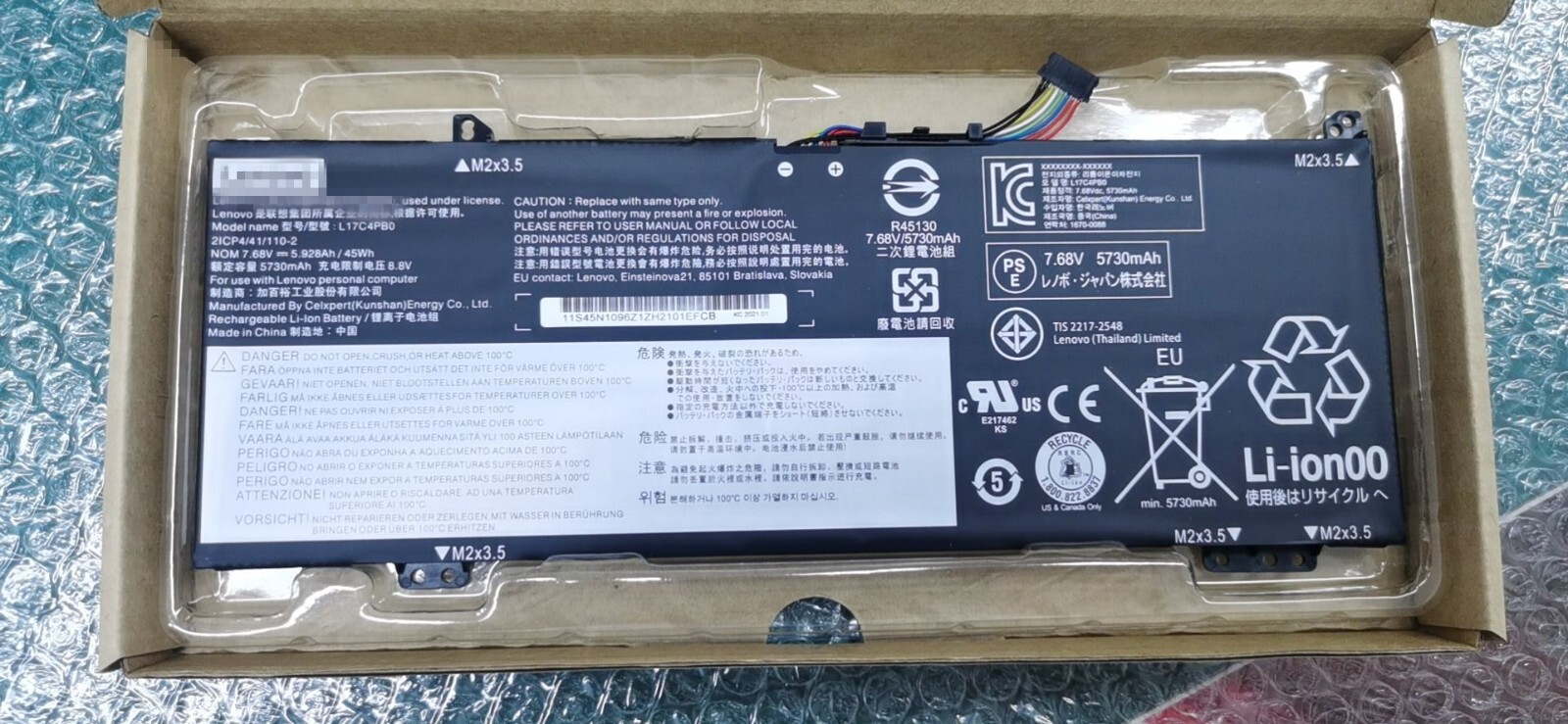Genuine L17C4PB0 L17M4PB0 Battery For Yoga 530-14ARR 530-14IKB Flex 6-14IKB/NEW