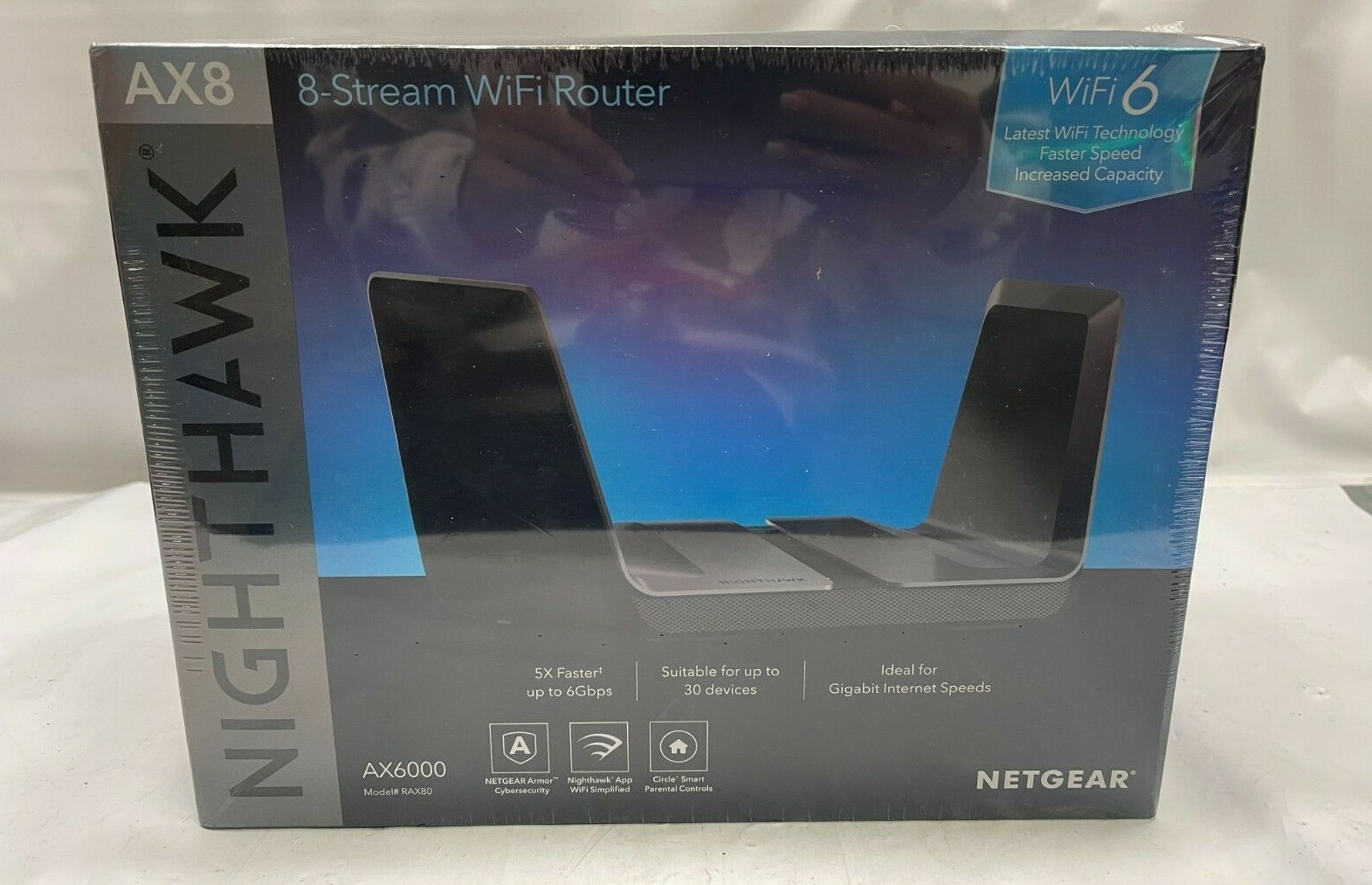 NETGEAR Nighthawk AX8 Dual-Band 8-Stream Wi-Fi 6 Router - Brand New