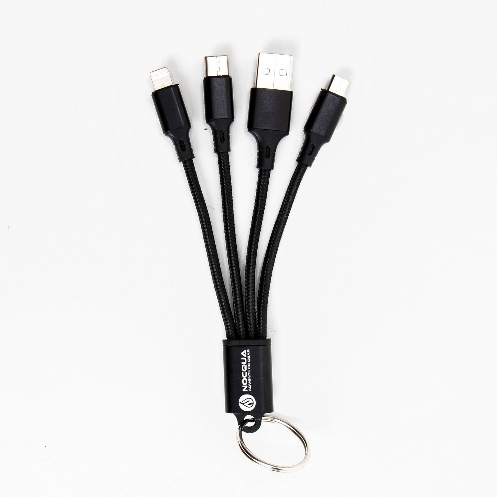 Nocqua 4-in-1 Multi Charging Cable – Fast Cables for Multiple Black 