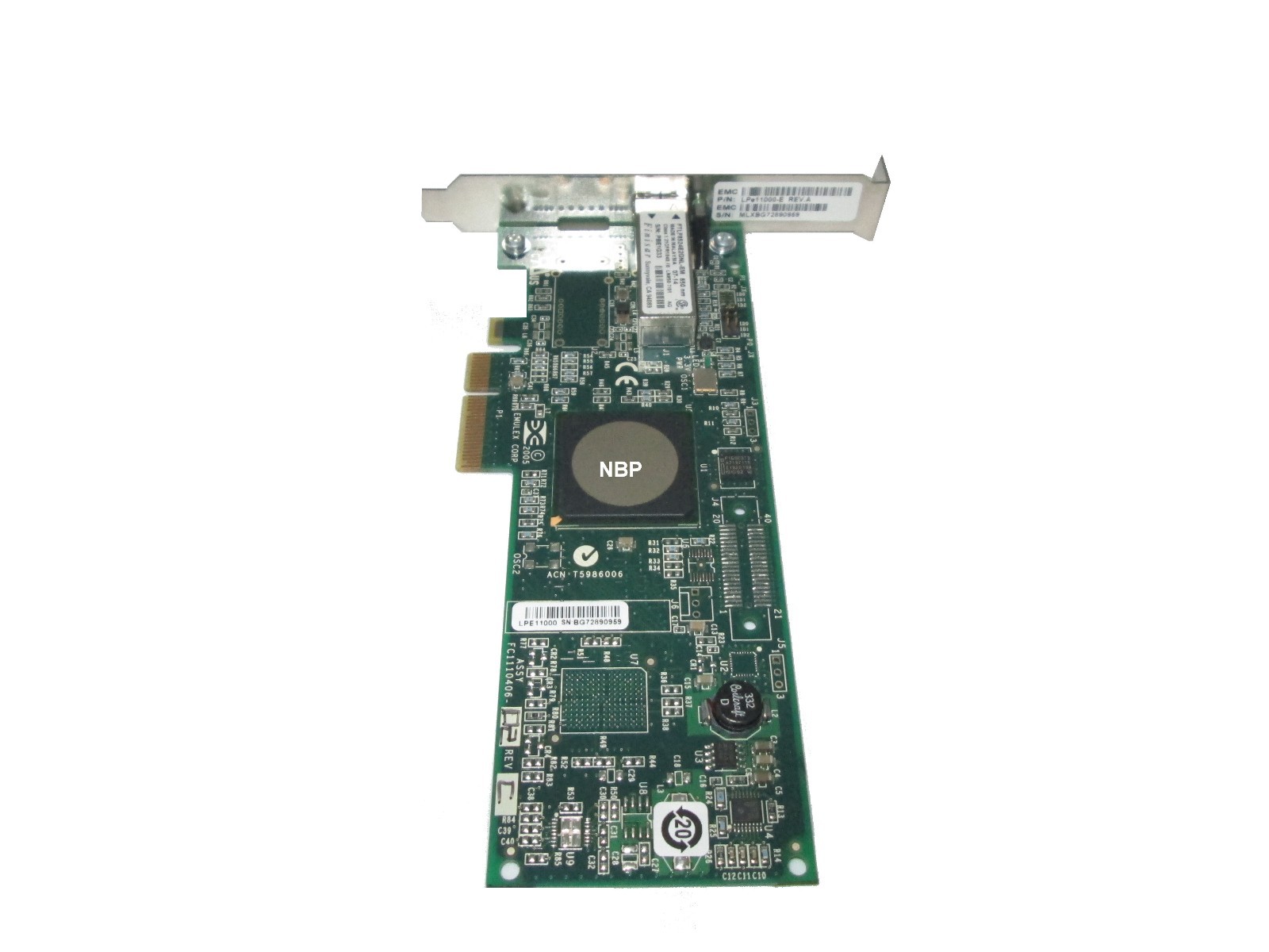 New Genuine Emulex LightPulse PCI Express 4Gb Network adapter LPE11000-E REV.A
