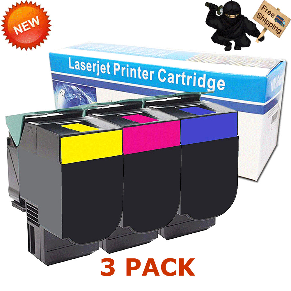 3 PK Lexmark C540H1CG C540H1MG C540H1YG Toner C540 C544 X544 X548 C543 C546 X543