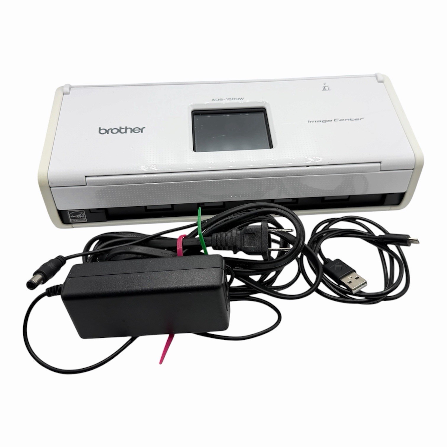 Brother ImageCenter ADS-1500W Duplex WiFi Desktop Scanner w/ Power Cable