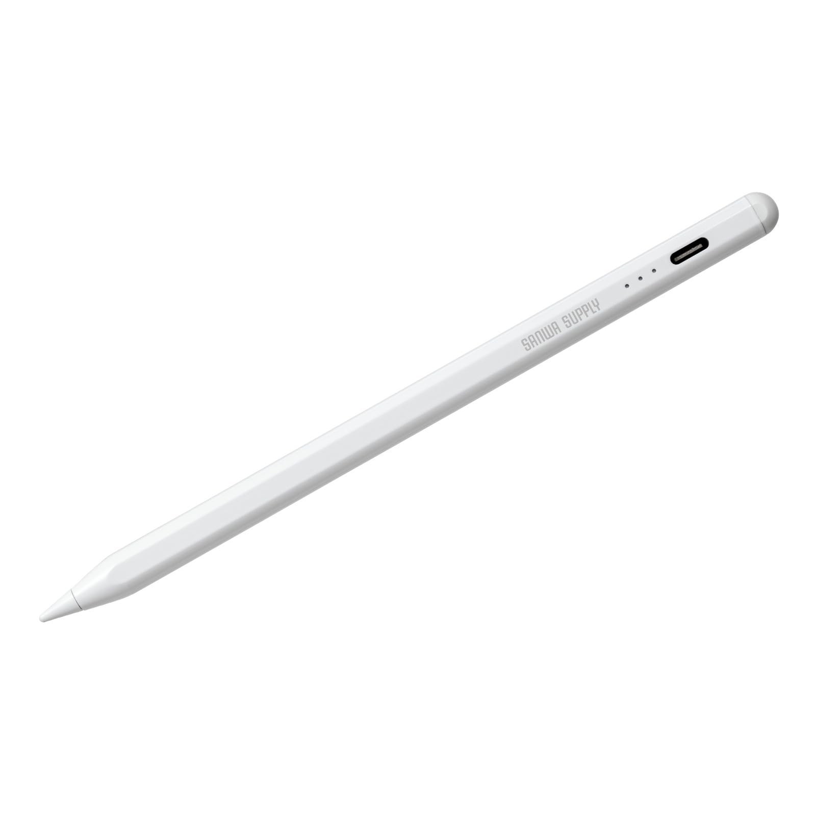 Sanwa Rechargeable Ultra-Fine Touch Pen for iPad, White PDA-PEN60W