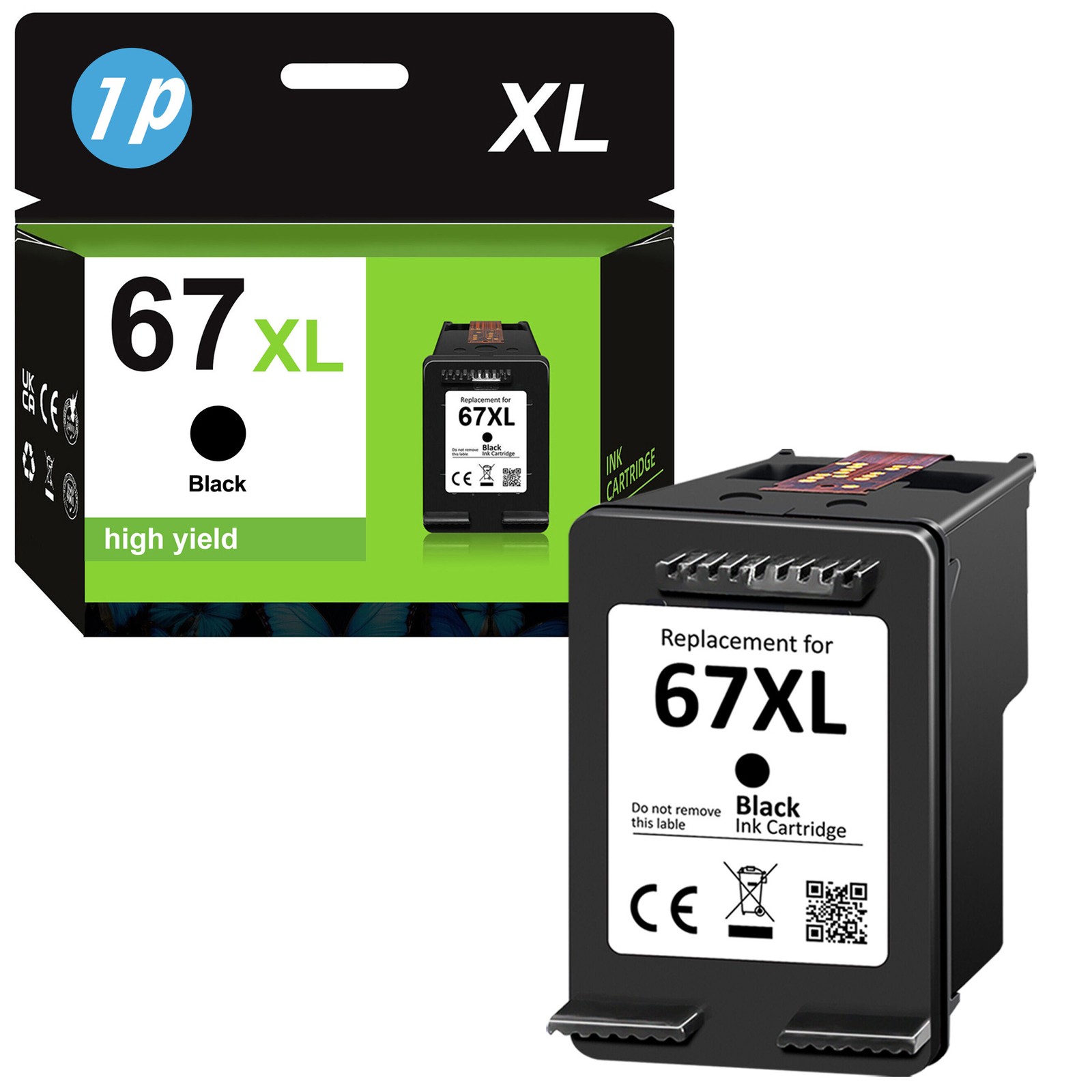 1-3PK 67 XL 67XL Ink Cartridge for HP Deskjet 27202 2755 2855e Envy 6055e 6058