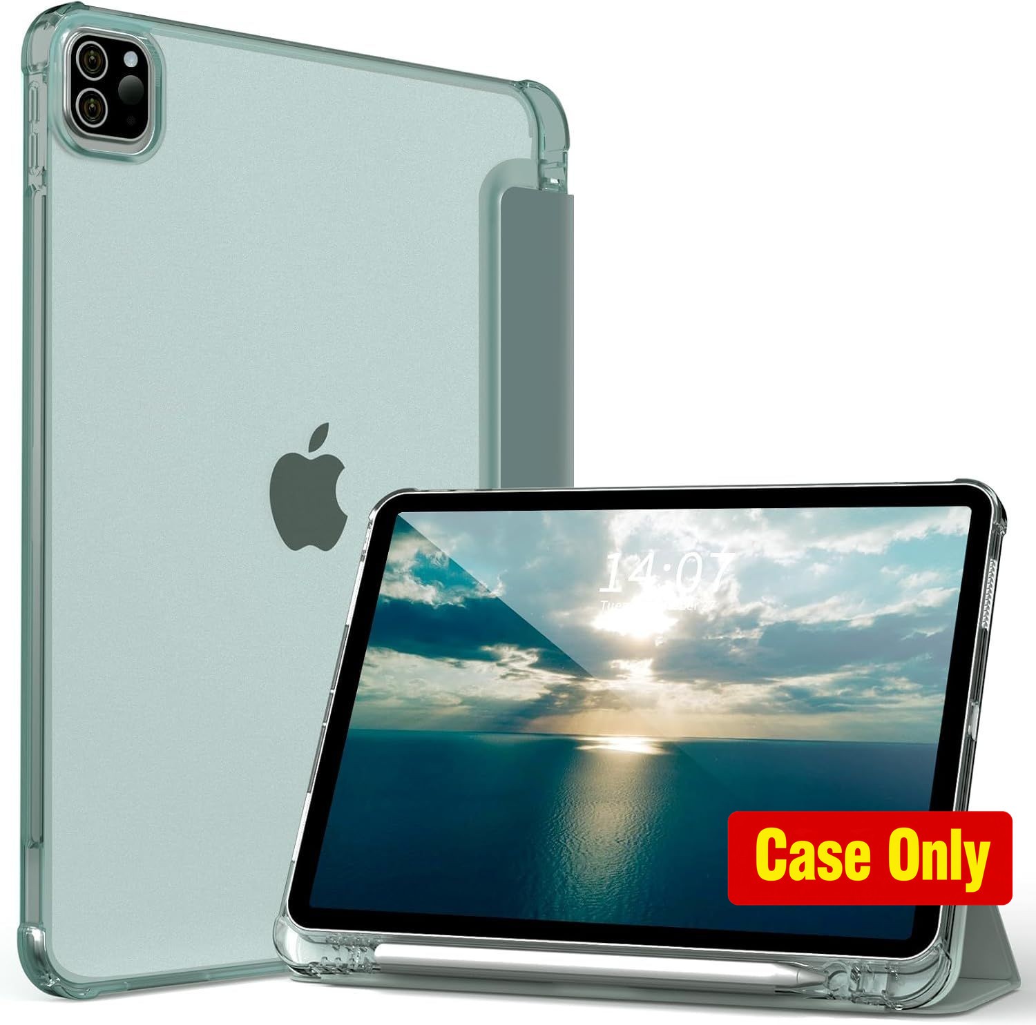 iPad Pro 11 Inch Case 4th/3rd Generation, Hard Frosted Back, Built-in Pencil Hol