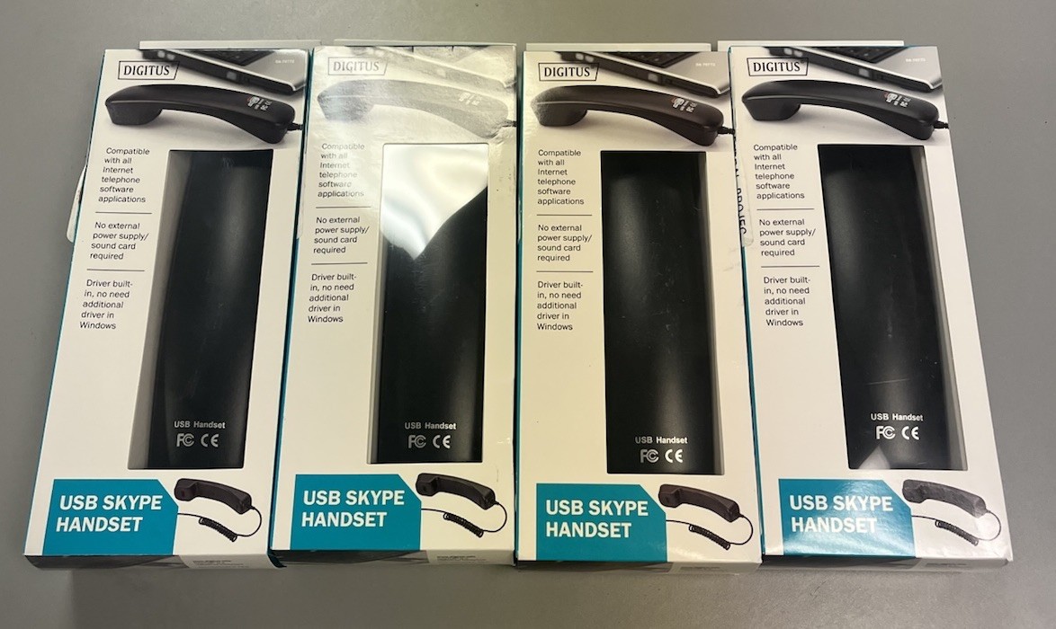 Lot of (24) DIGITUS SKYPE USB Telephone Handset internet New 4 016032 185222