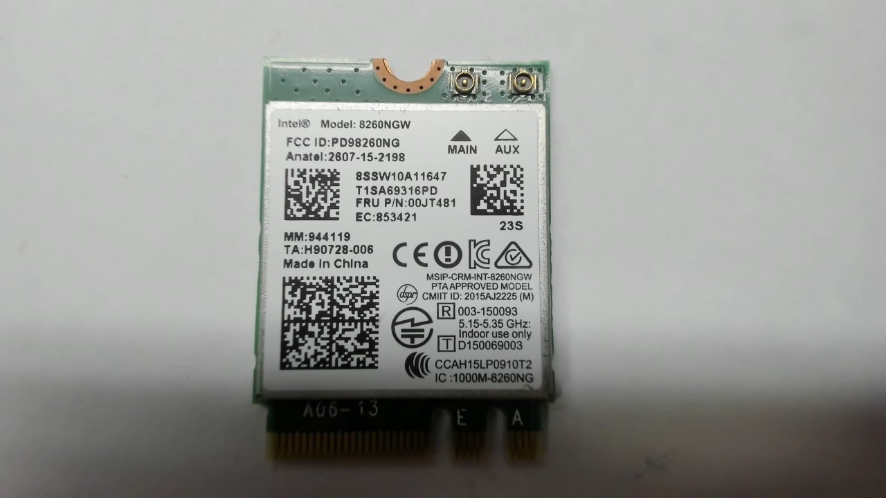 Lenovo Intel 8260 8260NGW Dual Band 00JT481 Wireless Wifi NGFF Card
