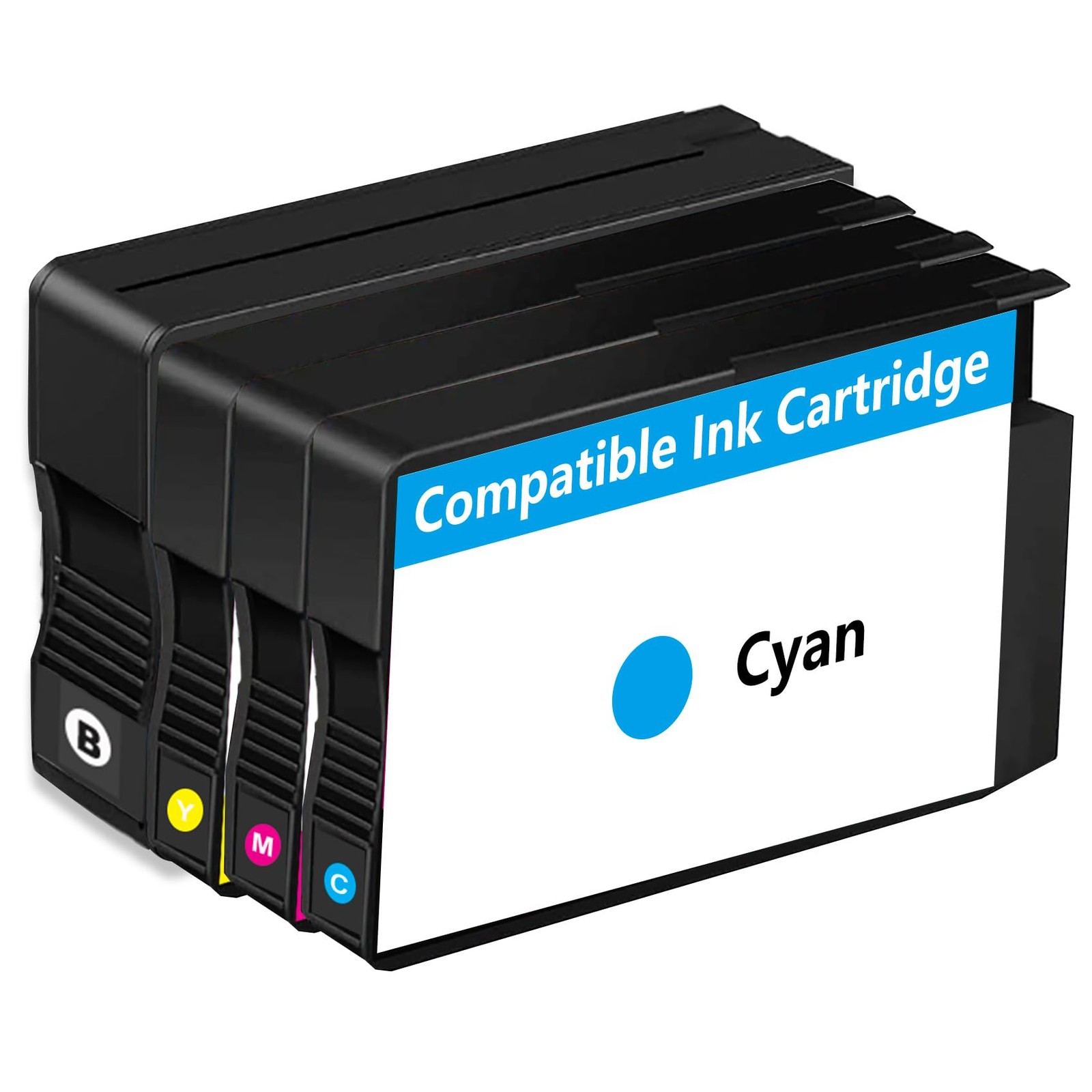 Ink Cartridges Replacement 4-Pack Black Cyan Magenta Yellow Open Box
