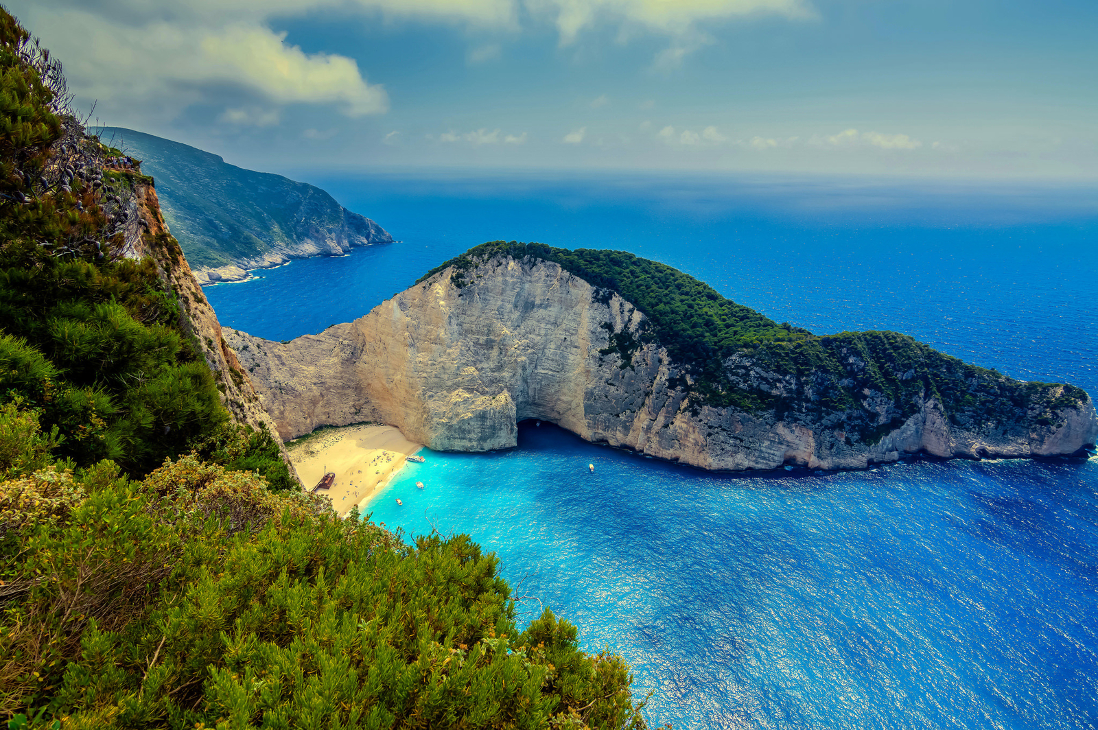 Landscape beach sea greece zakynthos navagio blue Custom Gaming Mat Desk