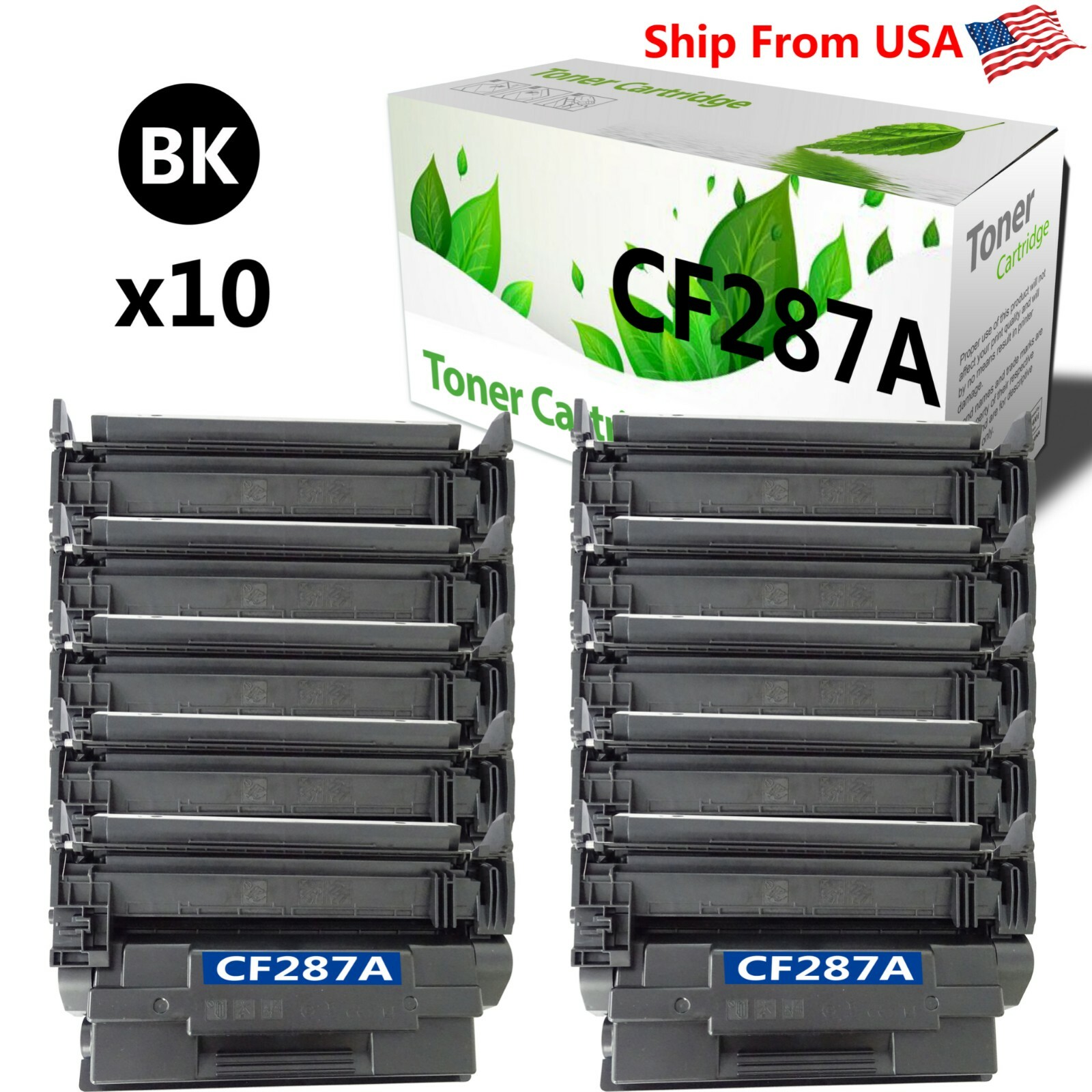 10PK 87A Toner Cartridge for Pro M501dn Enterprise MFP M527z M527f