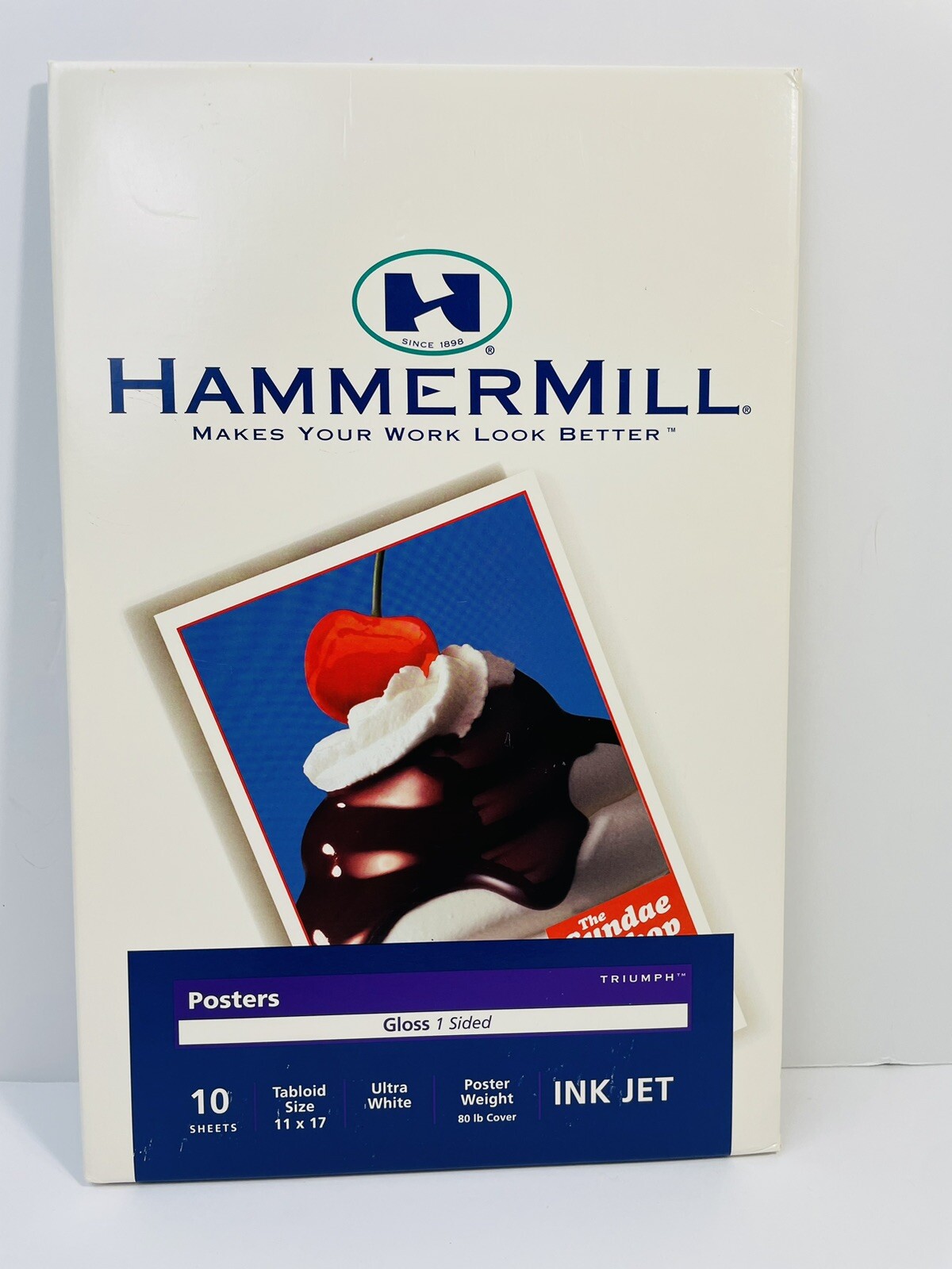 10 Pack Hammermill 1 Sided Gloss 80lb Ultra White Posters 11 x 17 Ink Jet Photo