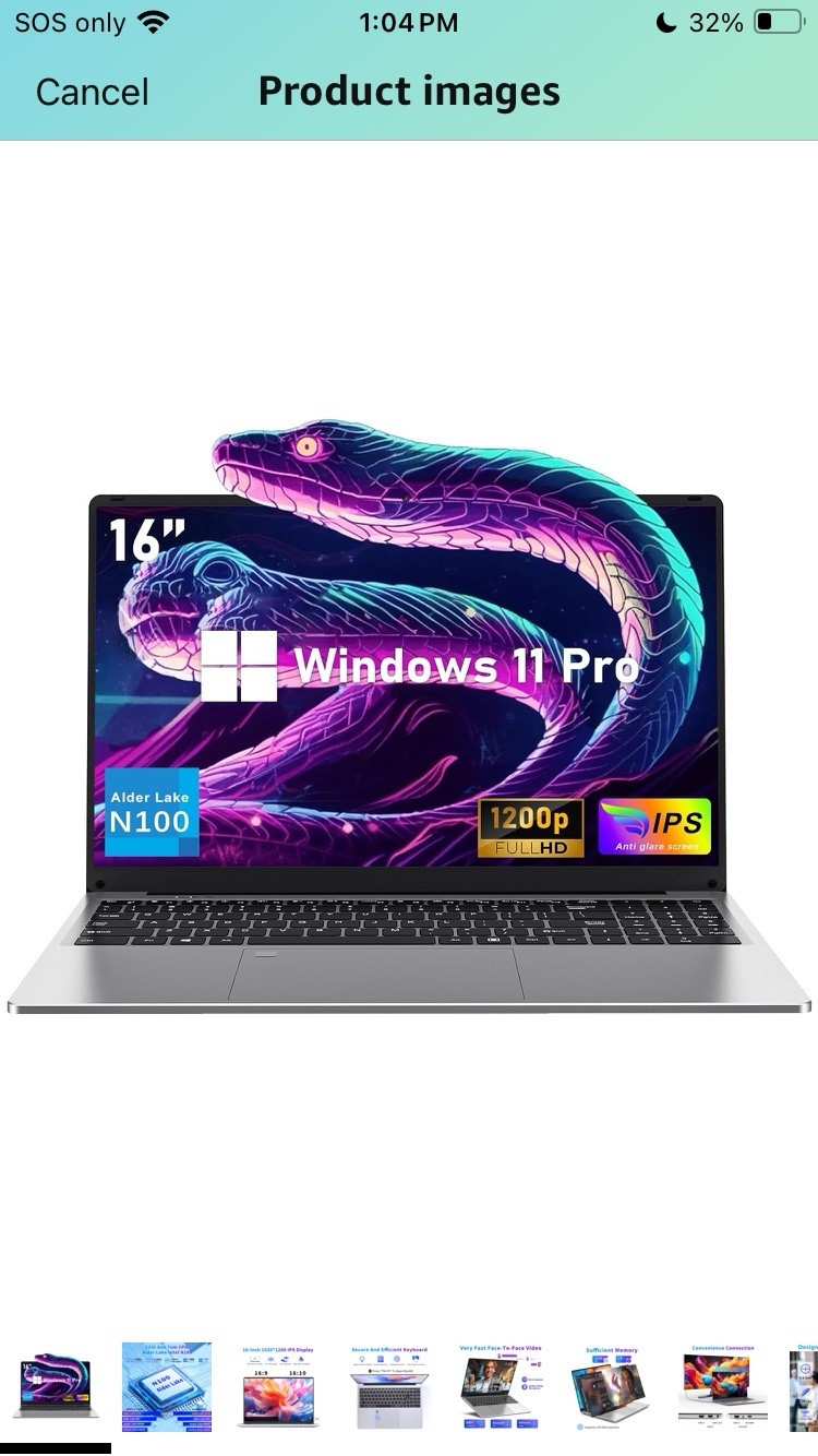Apolosign NJP1561P Silver 15.6 Inch Display Windows 11 Home Laptop 512GB