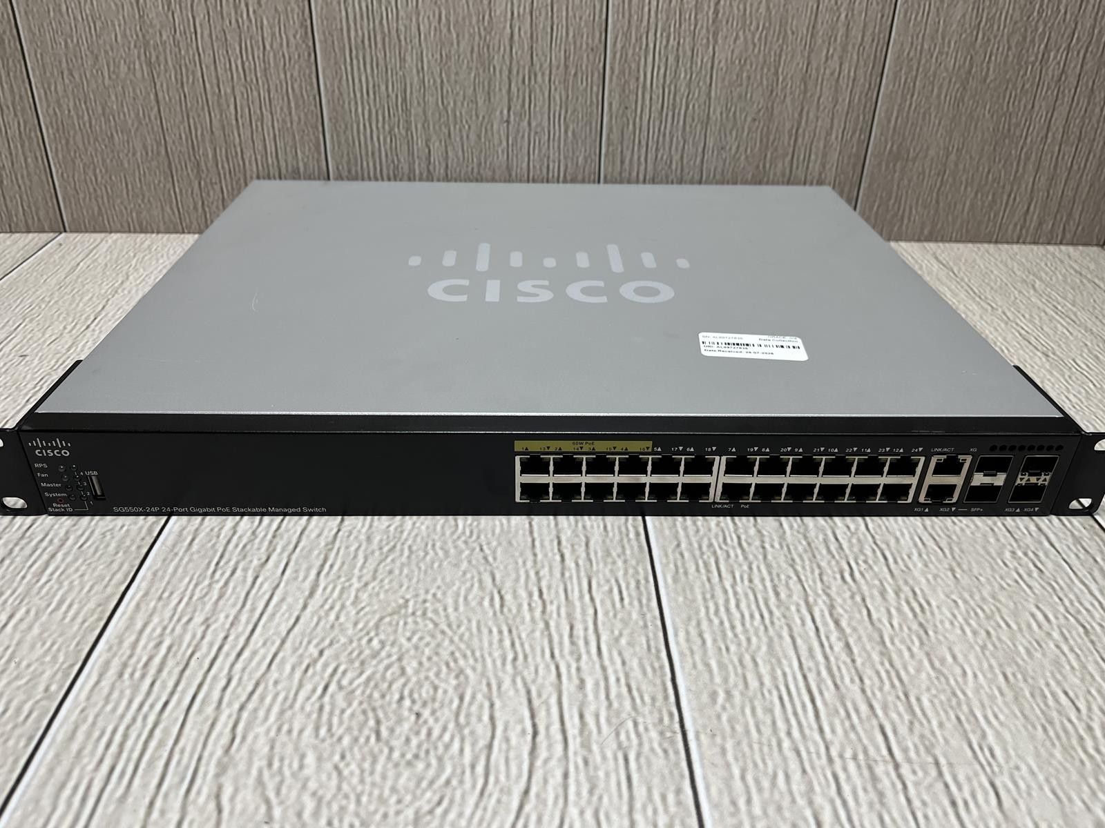 Cisco SG550X-24P + Brackets Cisco 24-Port Gigabit PoE Stackable Managed Switch