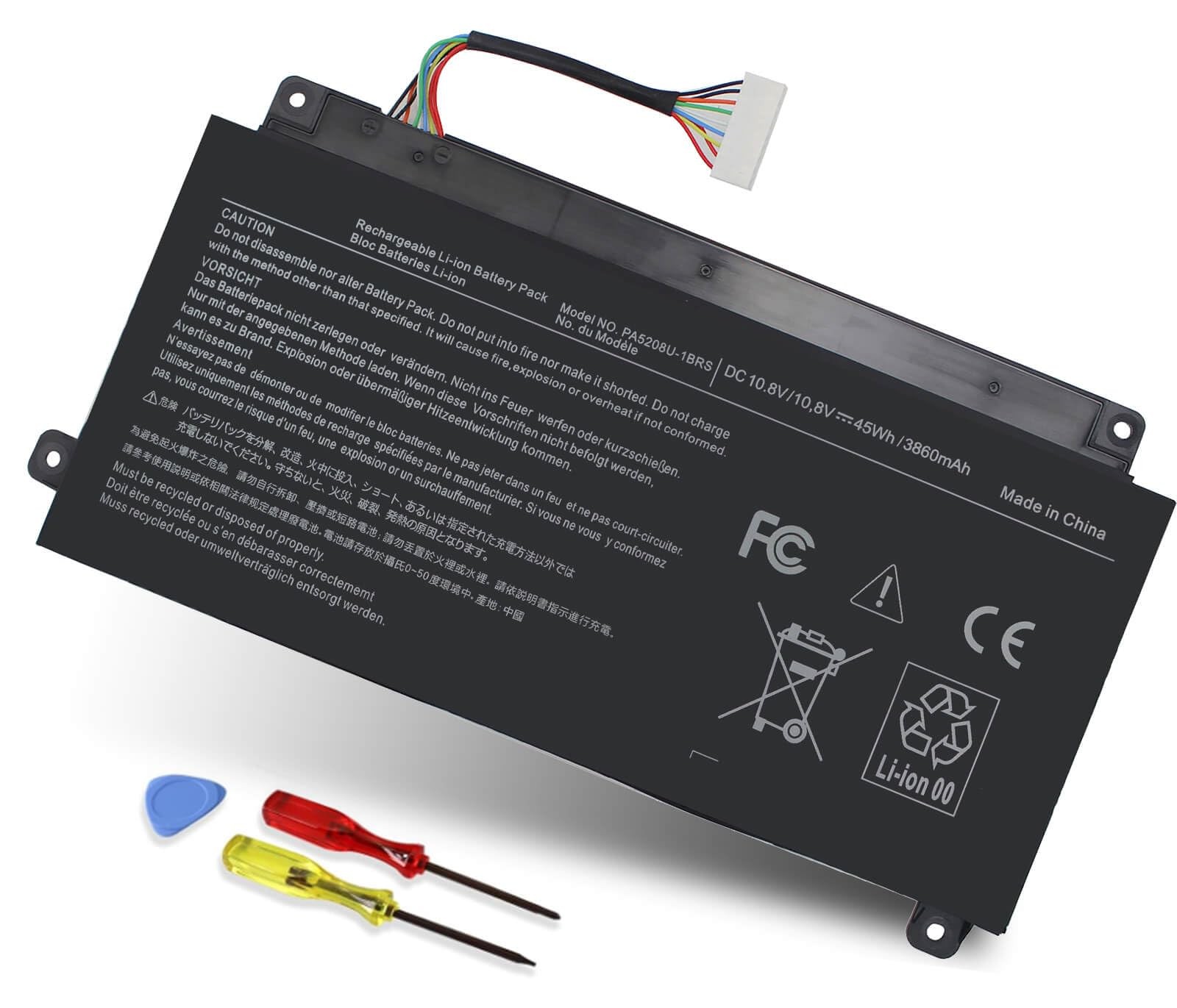 Toshiba PA5208U 1BRS Laptop Battery 10.8V 3860mAh 3 Cell with Screwdrivers