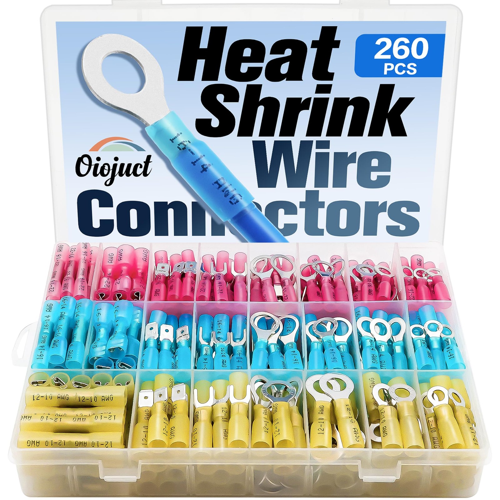 260Pcs Heat Shrink Wire Connectors Kit - Marine Automotive Electrical... 