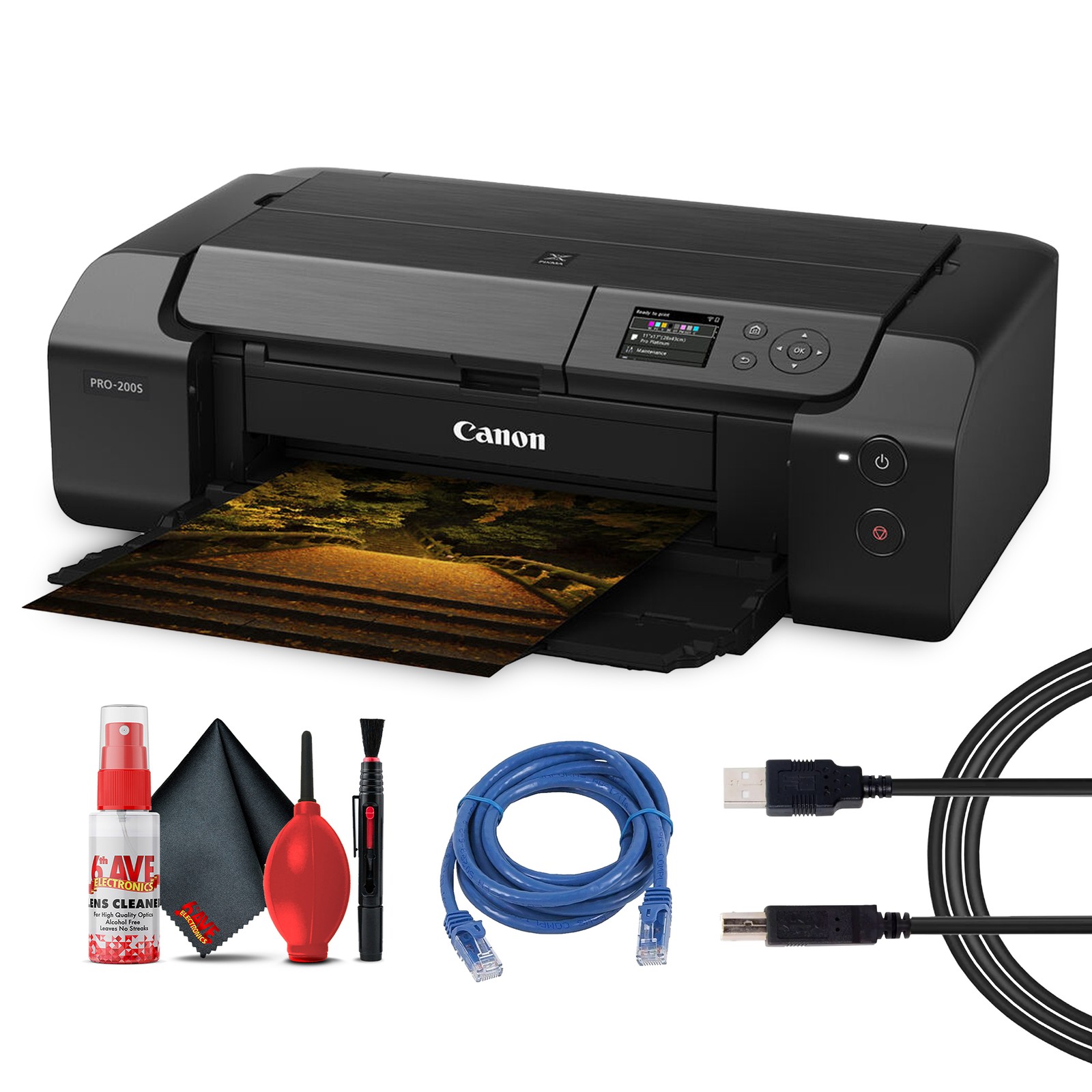 Canon PIXMA PRO-200S Wireless Printer | 13-Inch Photo, 8-Color Dye Ink, Compact