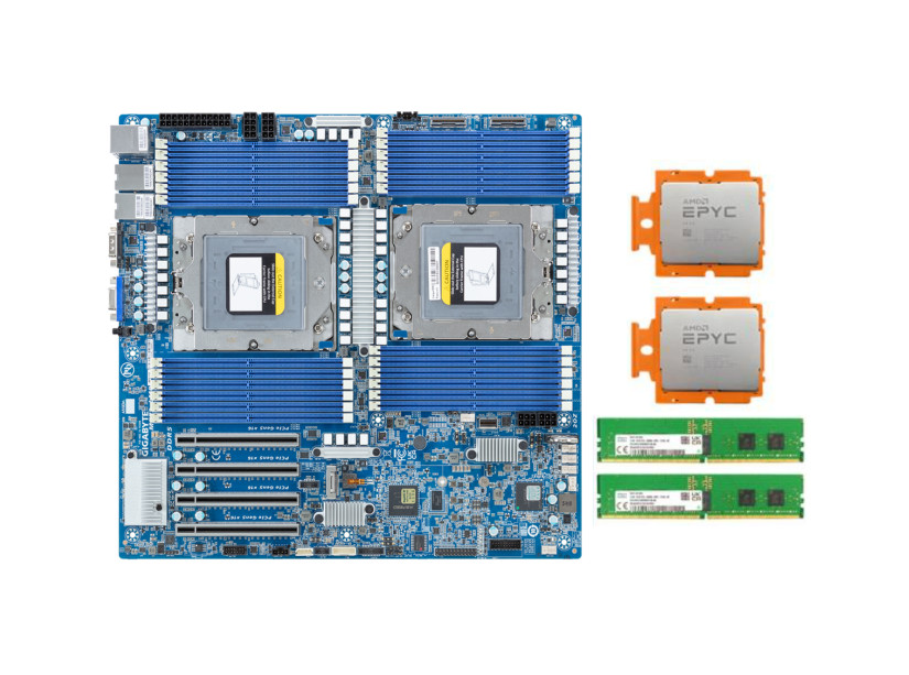 Gigabyte MZ73-LM0（rev. 2.0) + AMD EPYC GENOA 9334 QS 64c/128t SK hynix DDR5 32GB