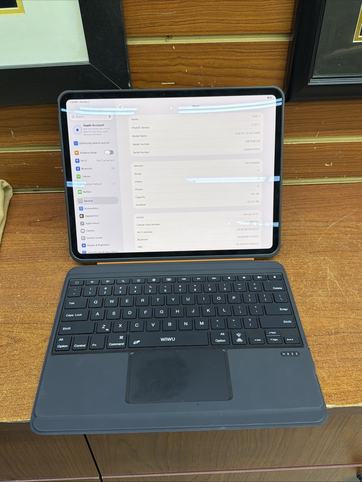 Apple iPad Pro 13-in (M5) 256GB Black Wi‑Fi + 5G Verizon iPad OS Tablet