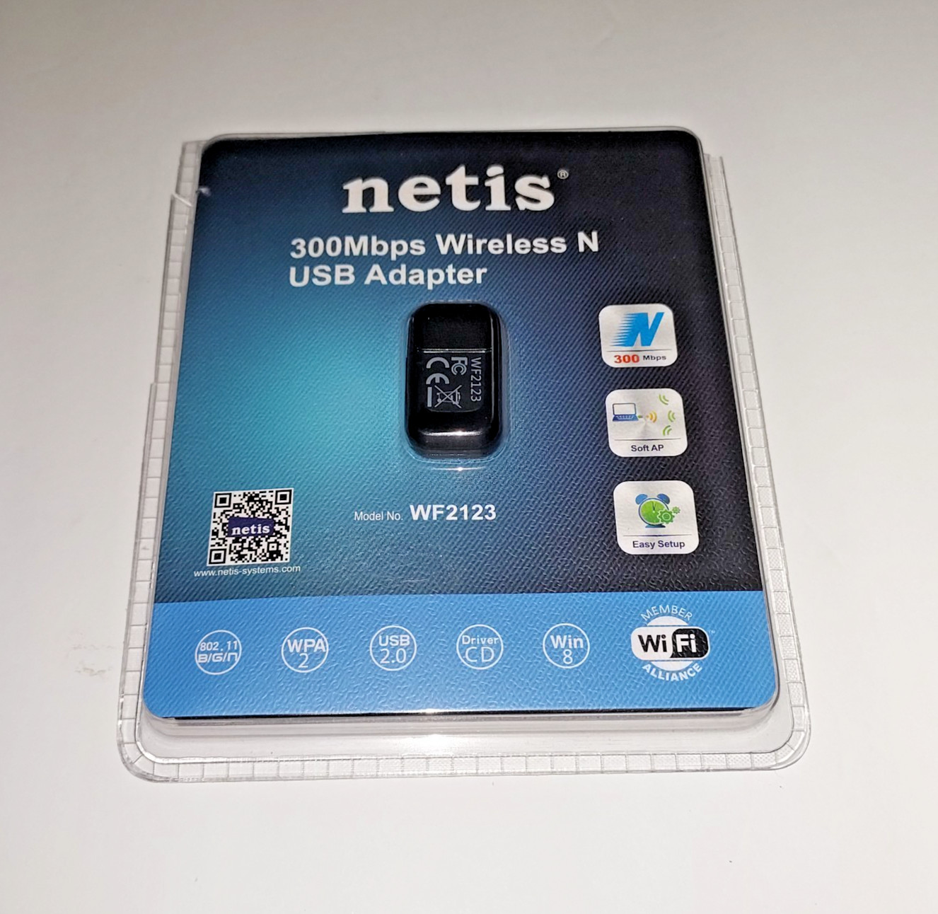 Netis 300Mbps Wireless N USB Adapter WF2123 Wi-Fi - OPEN Package