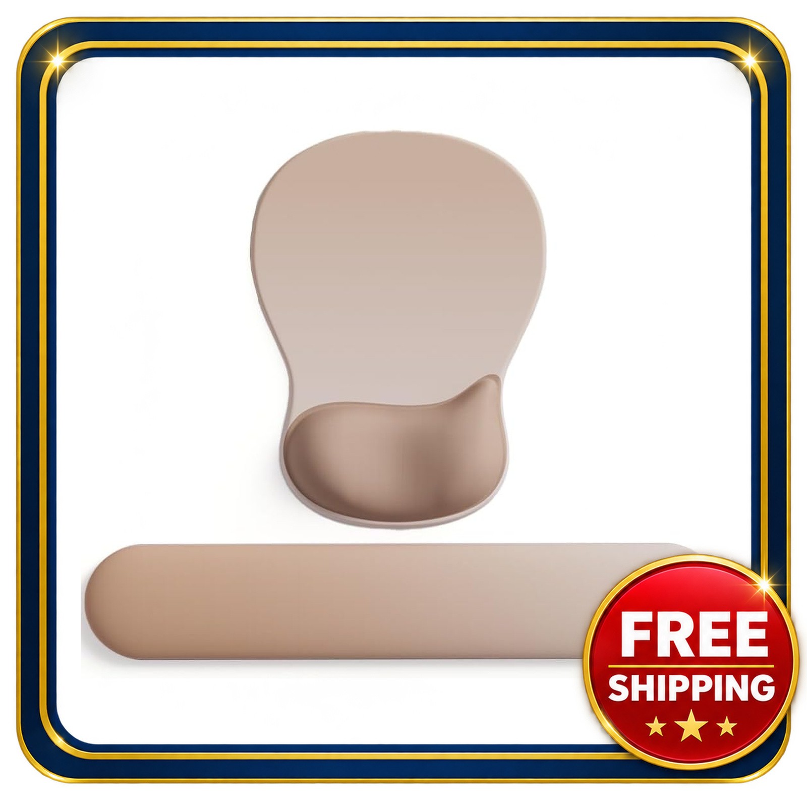 ergonomic gel wrist rest mouse pad with memory foam keyboard support