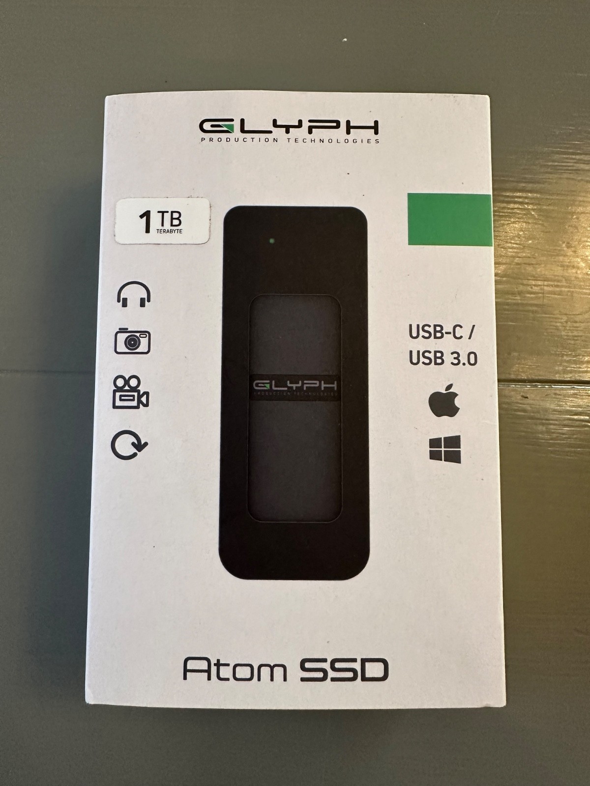 Glyph Atom SSD - 1 TB - Silver, USBC/USB 3.0 in BOX