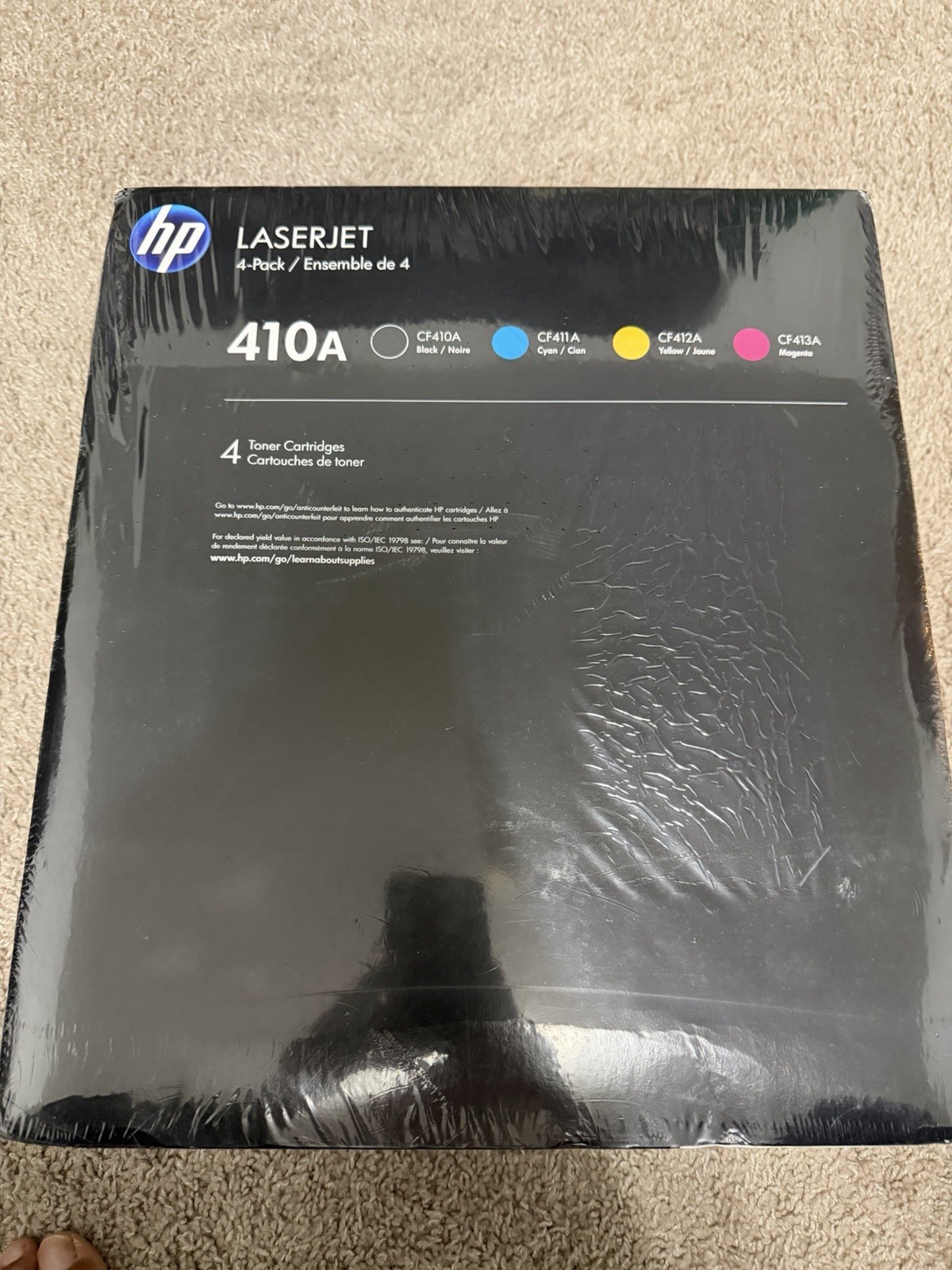 Genuine HP 410A 4-Pack Toner CF410A CF411A CF412A CF413A NEW SEALED