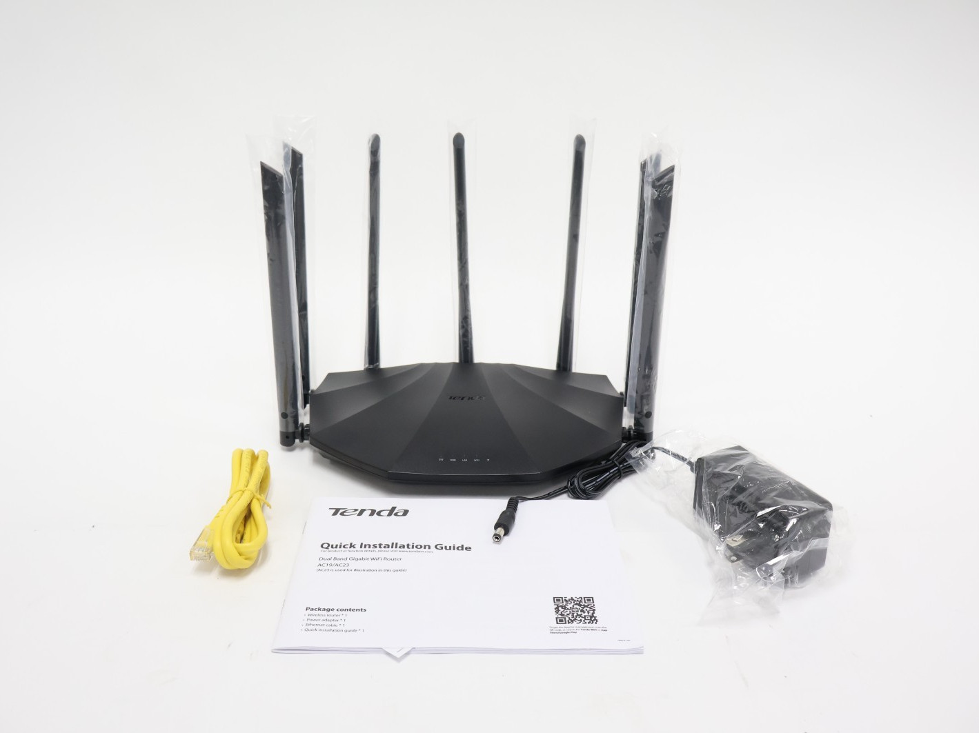 Tenda AC23 Dual Band Smart WiFi Router - Black New Open Box