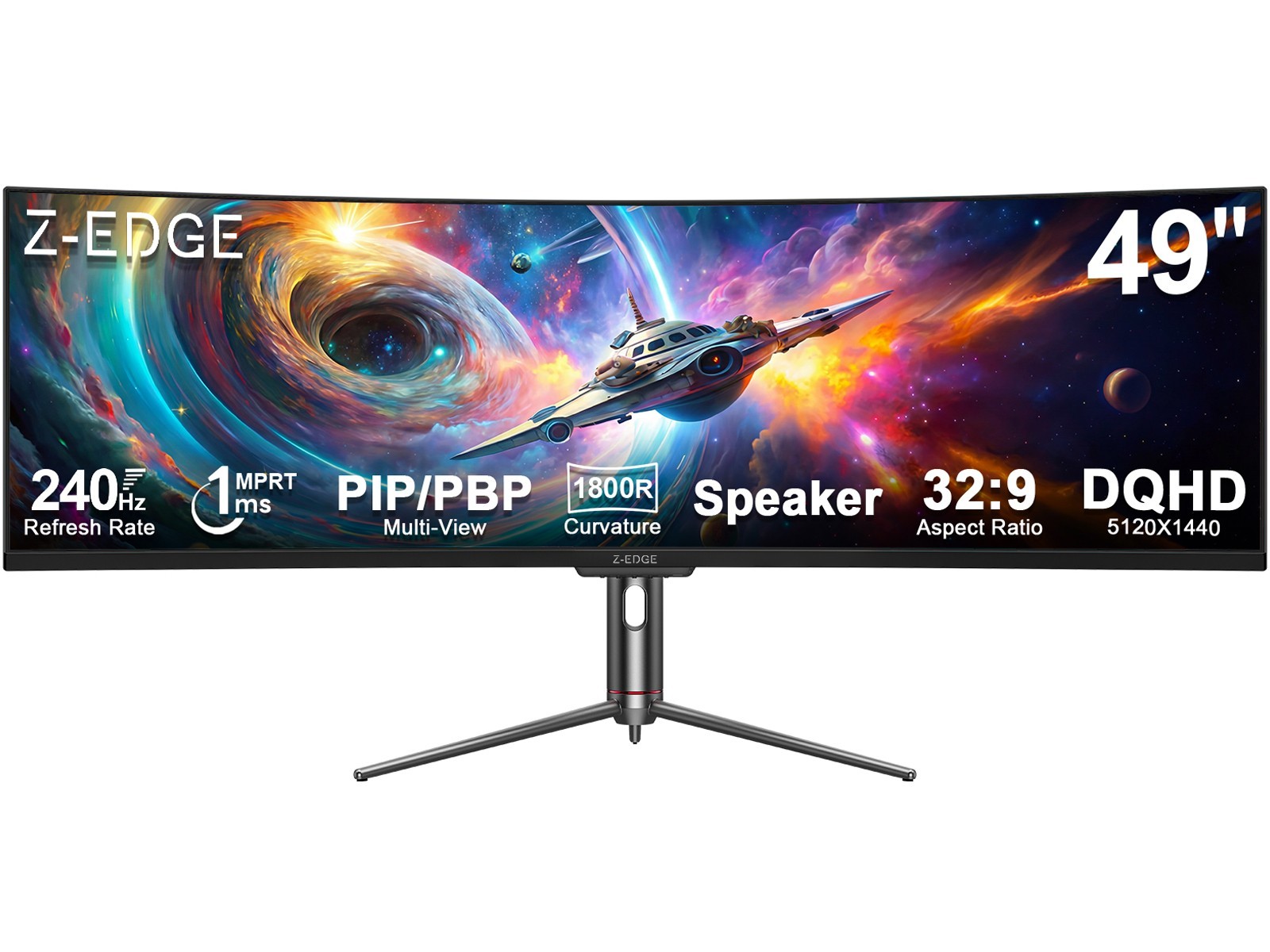UG49P 49" Ultra-Wide 32:9 DQHD 5120x1440 240Hz 1ms 1800R Curved Gaming Monitor