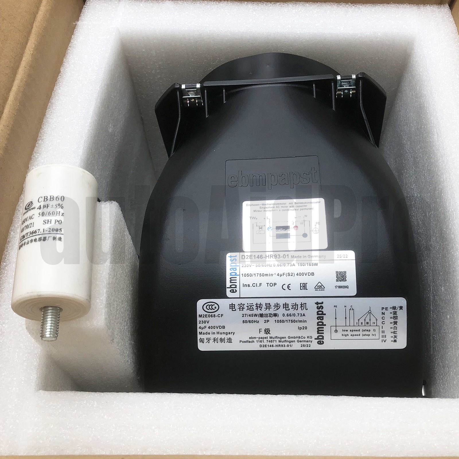 New 230V D2E146-HT67-01 Dual Inlet Mute Turbo Blower Cooling Fan 355W Blower Fan