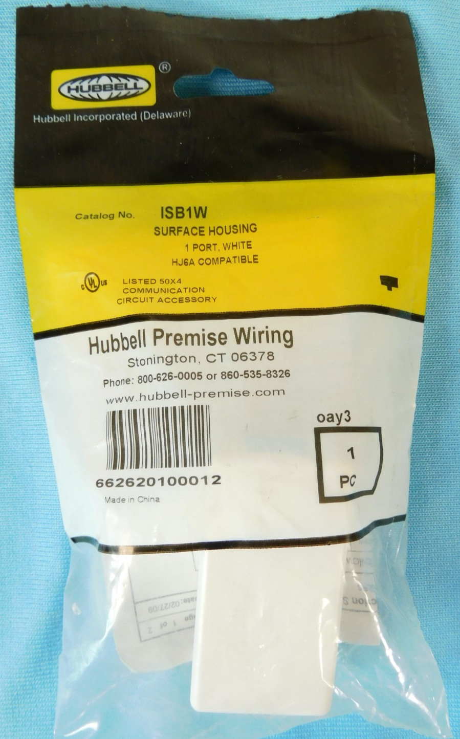Hubbell ISB1W Housing, Surface Mount Box 1 Port, Keystone White - QUANTITY OF 10