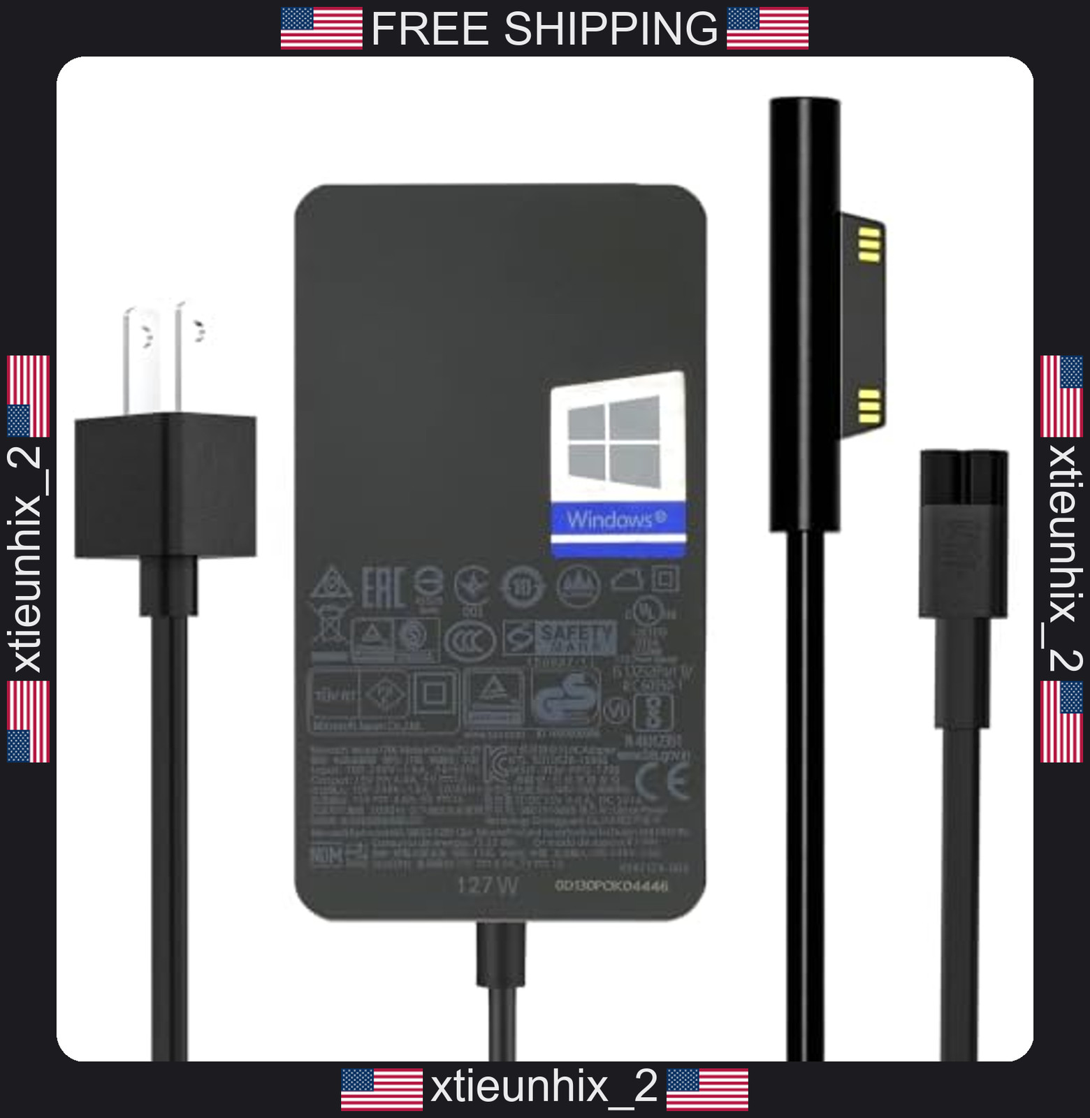 Surface Laptop Studio Charger 127W for Microsoft Surface Devices with USB Port