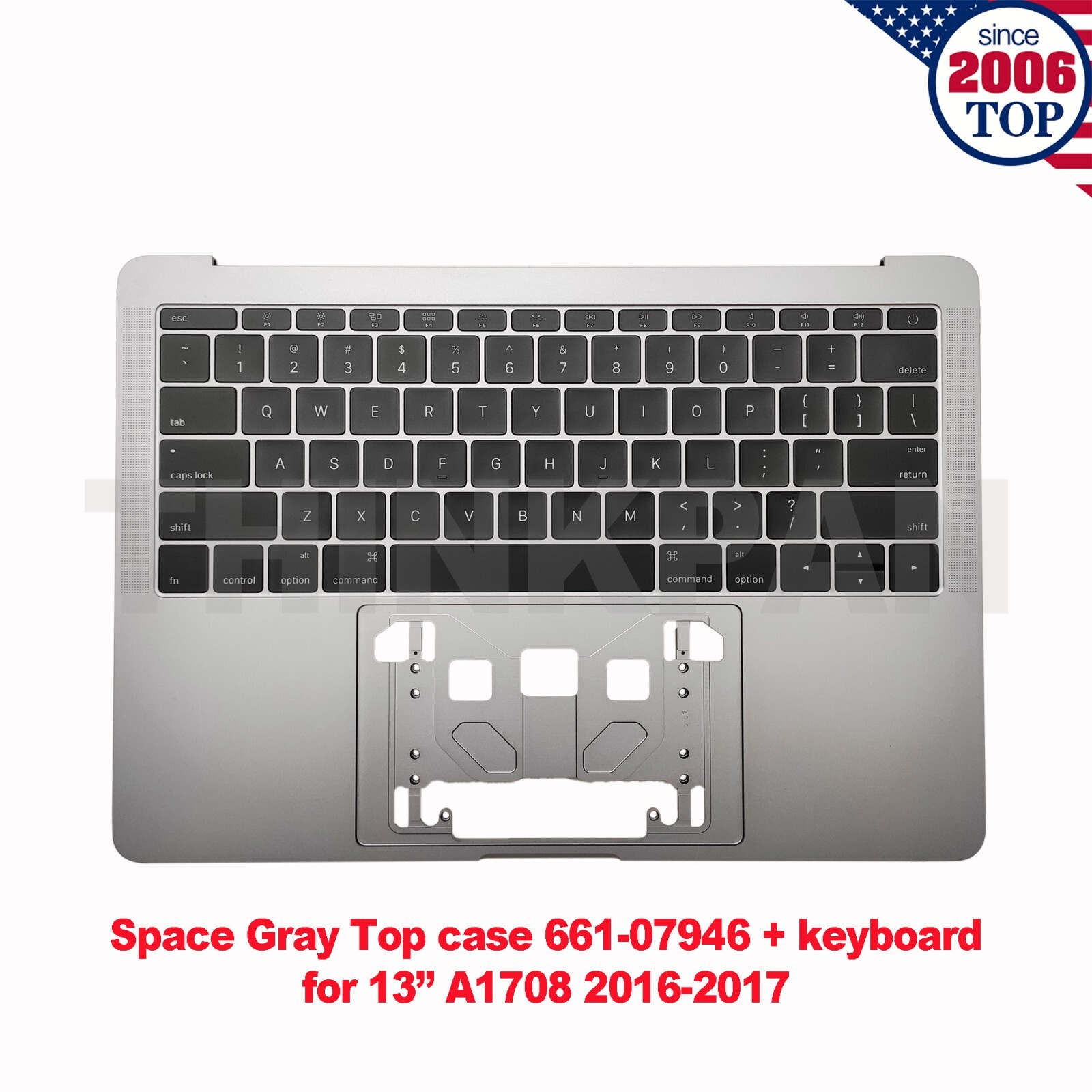 Space Gray Top Case Palmrest + Keyboard For 13" MacBook Pro A1708 661-07946 US