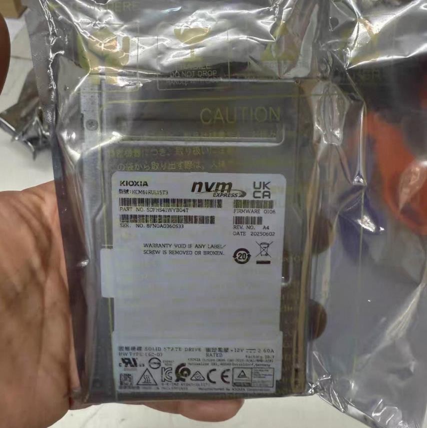 New KIOXIA CM6 15.36TB NVME 2.5" SSD U.3 PCIe 4.0 Solid State Drive KCM61RUL15T3