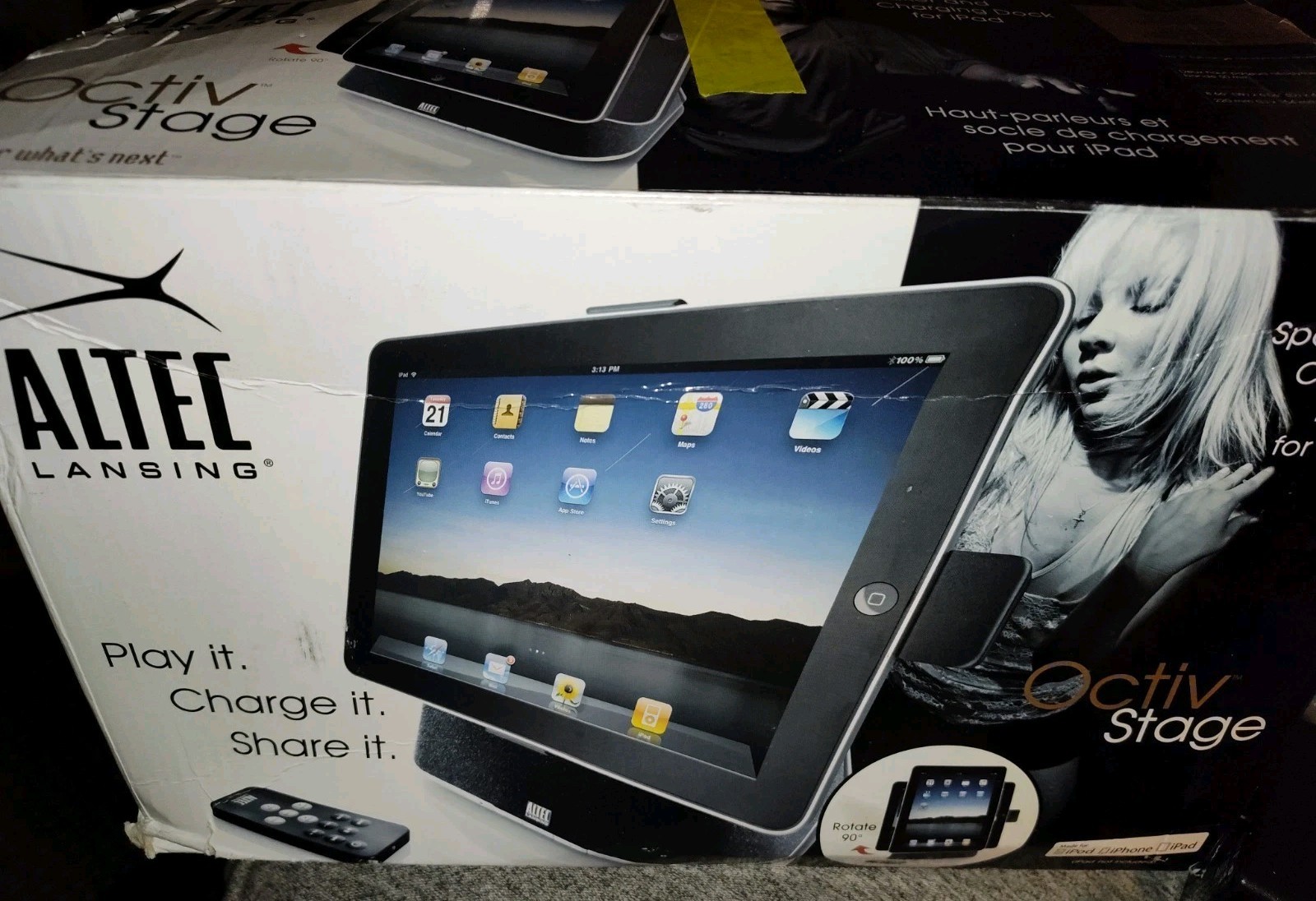 Altec Lansing Octiv Stage iPad Speaker Dock Charging Station 